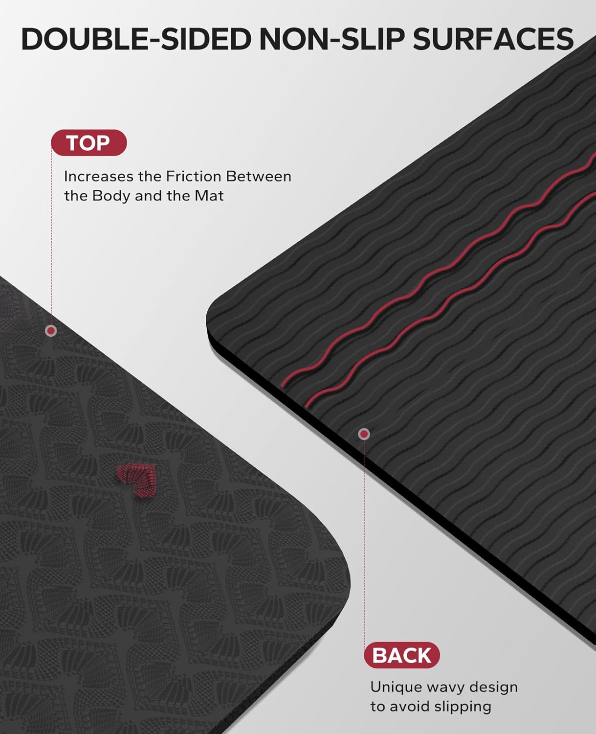 Thumbnail 2 de HAPBEAR Large Yoga Mat 183×116cm 6mm 🧘♀