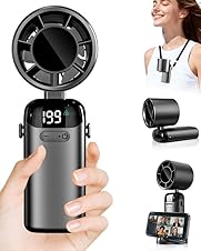 Detalle de DDKJ Portable Handheld Fan with Turbo Mode and 199 Stepless Speeds