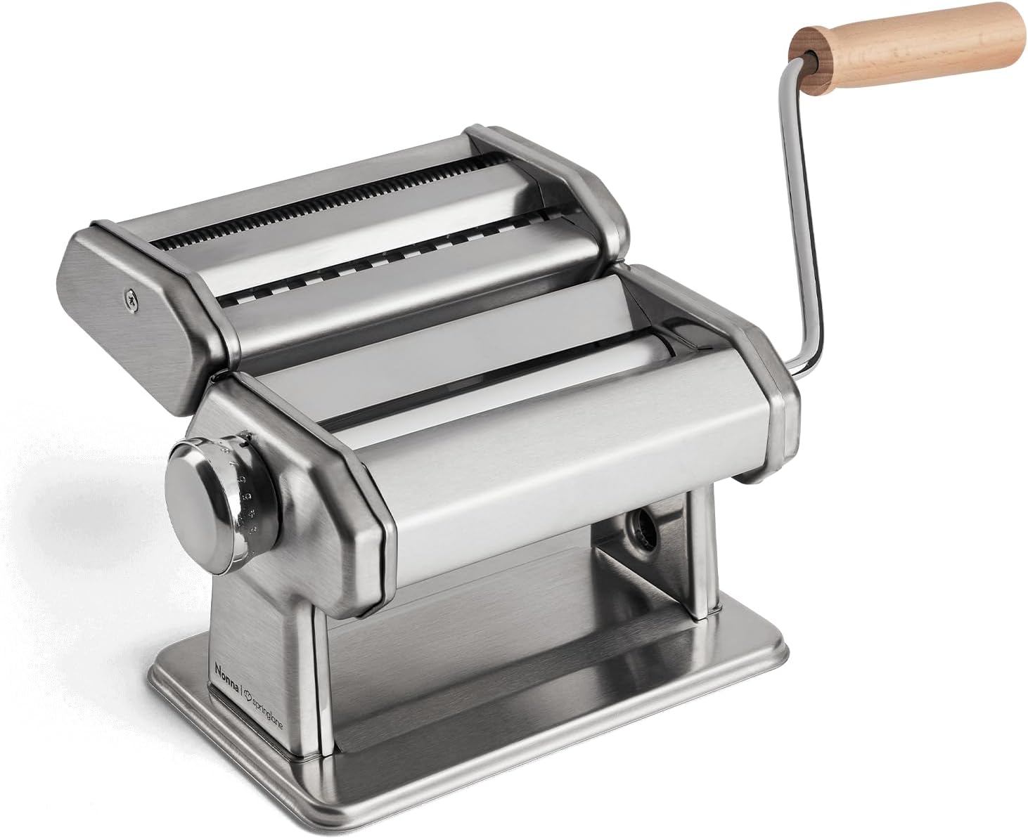 Detalle de Springlane Nonna Manual Pasta Machine with 9 Settings and Spaghetti & Tagliatelle Cutters