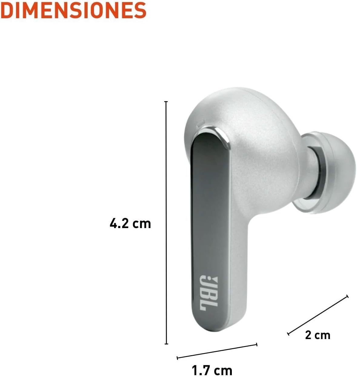 Thumbnail 4 de JBL Live Pro 2 JBLLIVEPRO2TWSSLAM Earbuds, Silver, Adaptive ANC, 40-Hour Playback