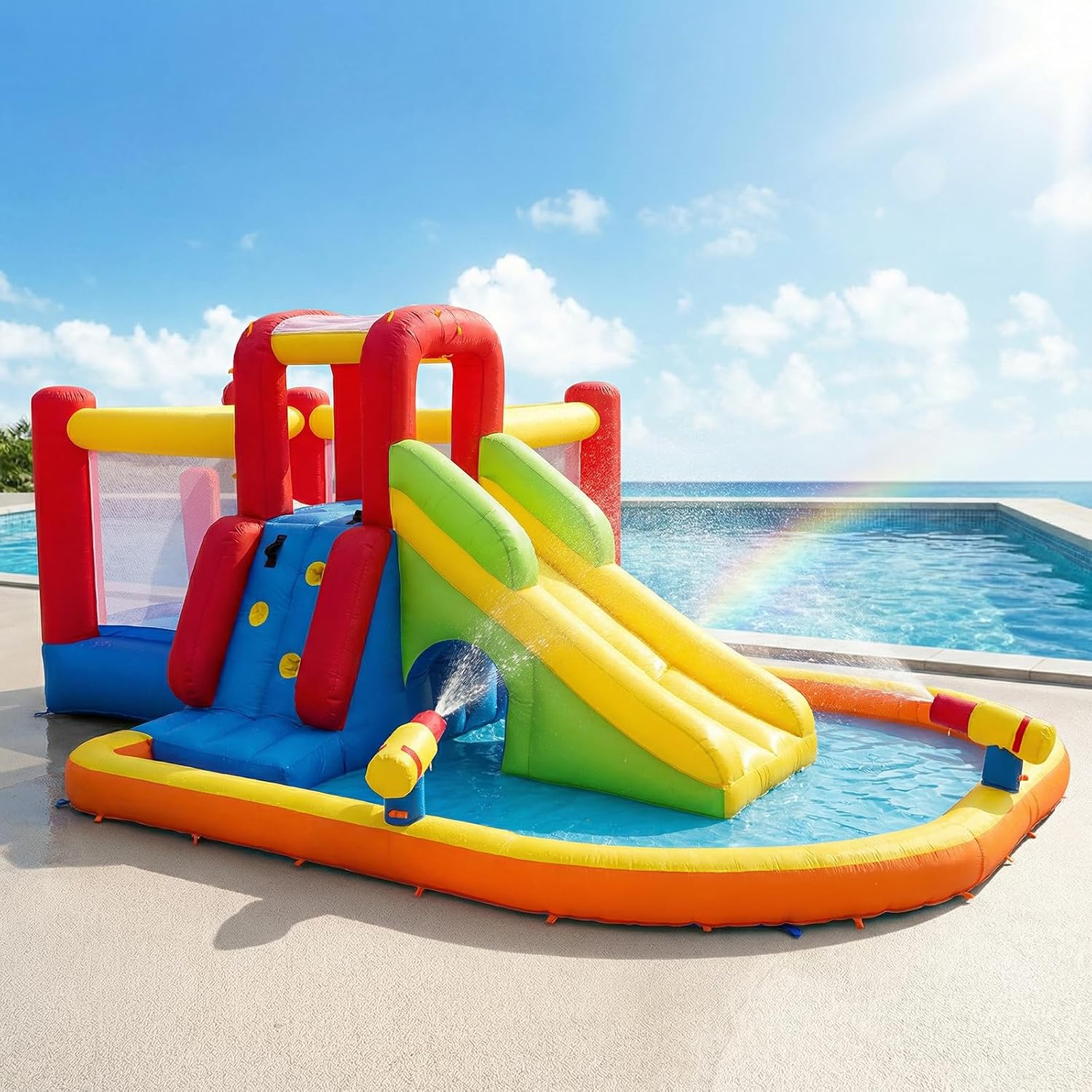 Detalle de Ballsea Castello gonfiabile con ventola: divertimento multisensoriale per indoor e outdoor
