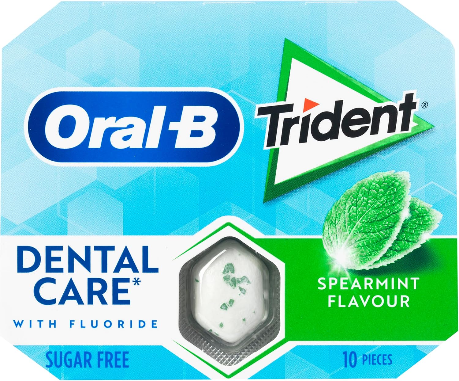 Detalle 2 de Trident Oral-B Chicles Hierbabuena 17g x 12 Caja