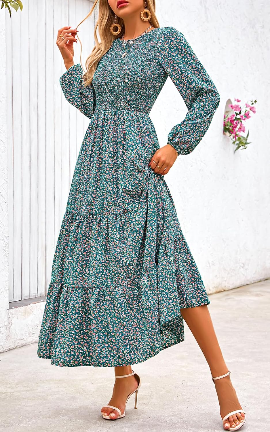 Detalle 2 de PRETTYGARDEN Women's Floral Maxi Dress 2025