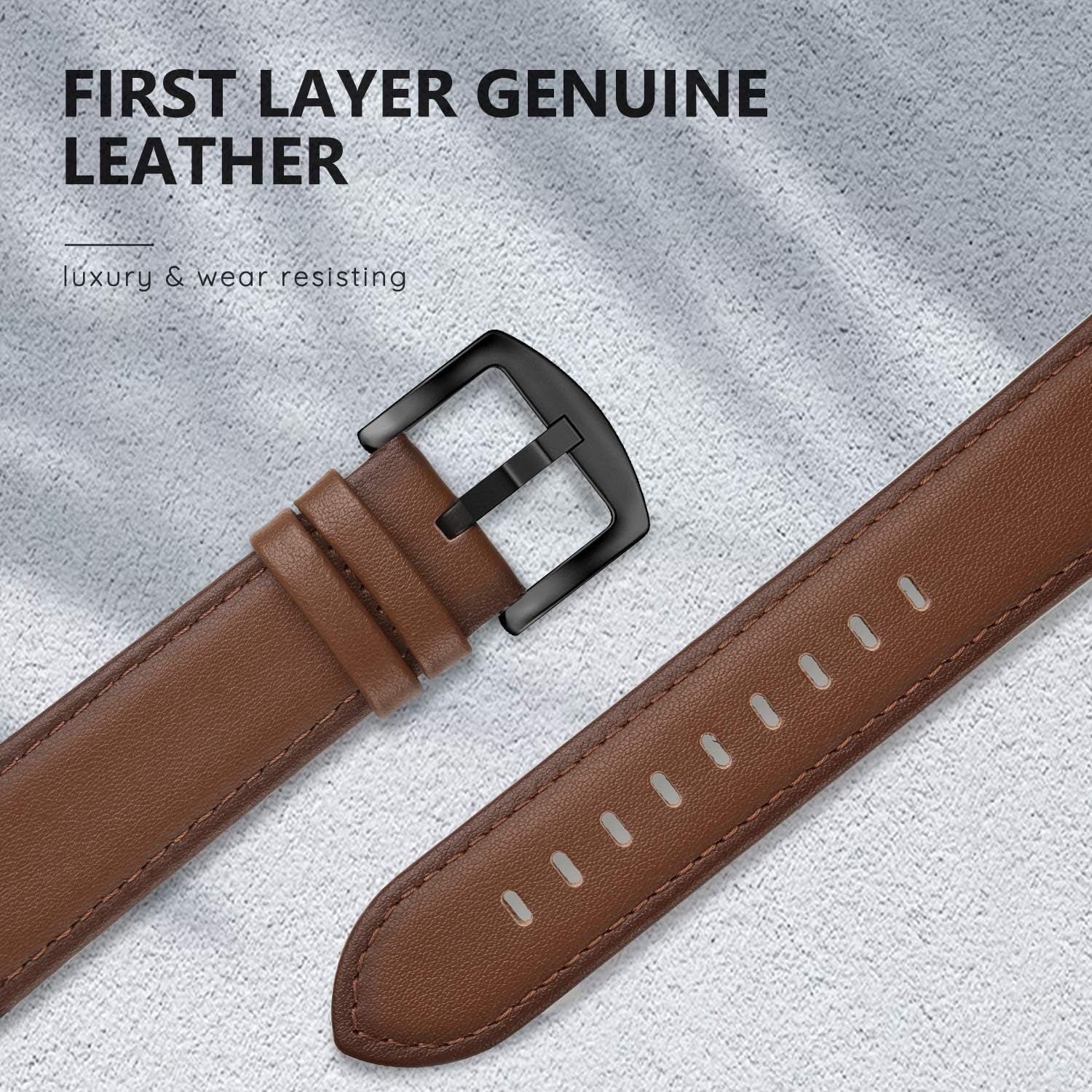 Detalle 2 de PARMPH Leather Band for Apple Watch 42–46mm