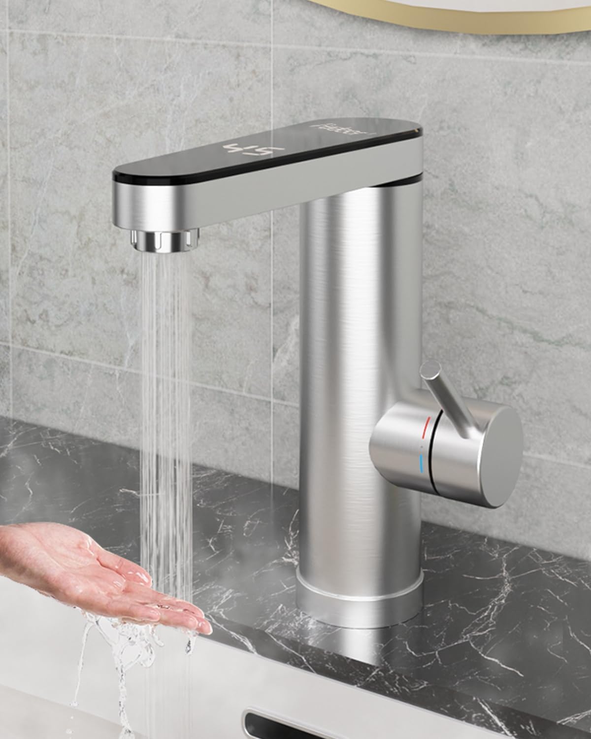 Edelstahl Warmwasserbereiter Hahn 120°