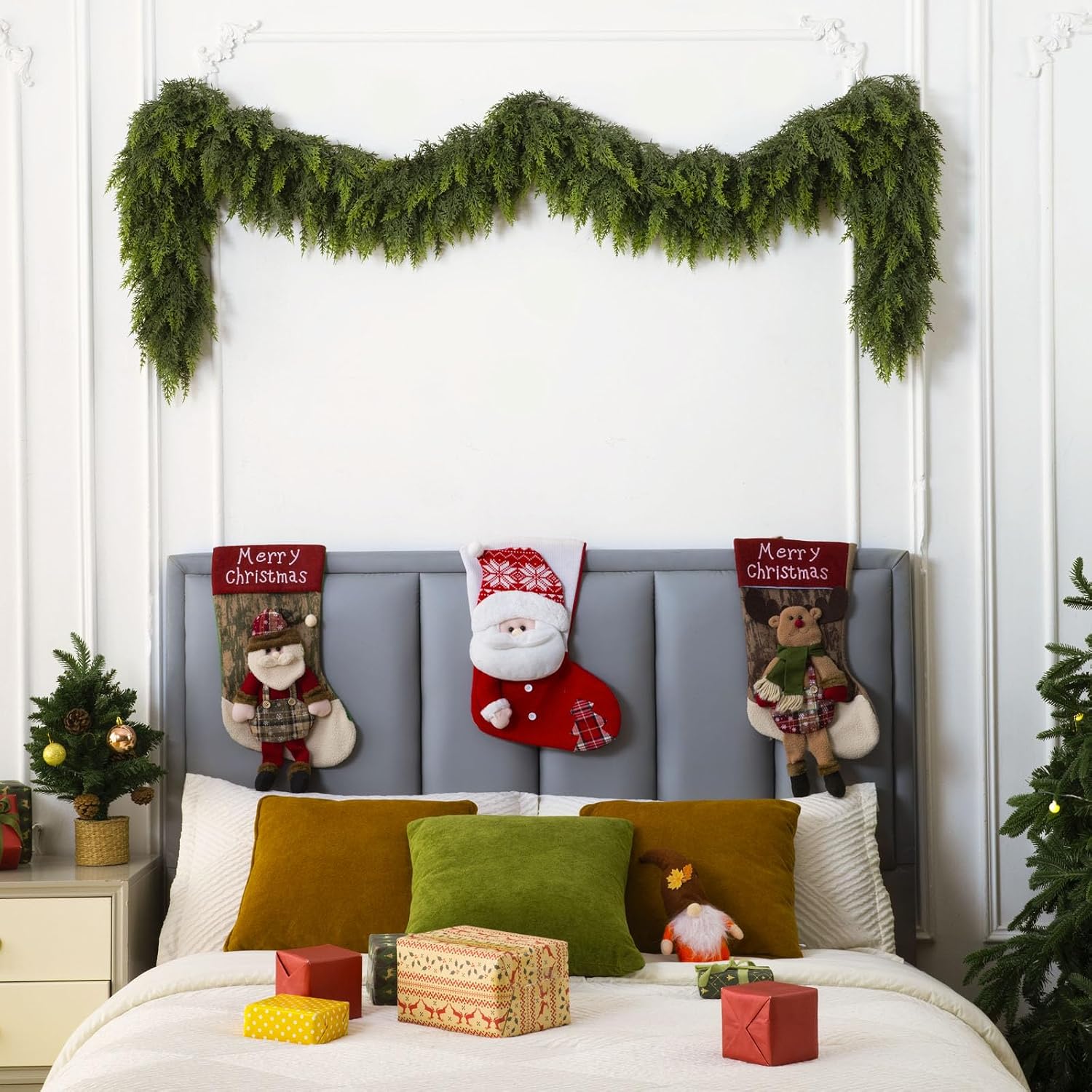 Thumbnail 6 de KIWDY DC-011 9-Foot Christmas Cedar Garland, Unlit PE Greenery