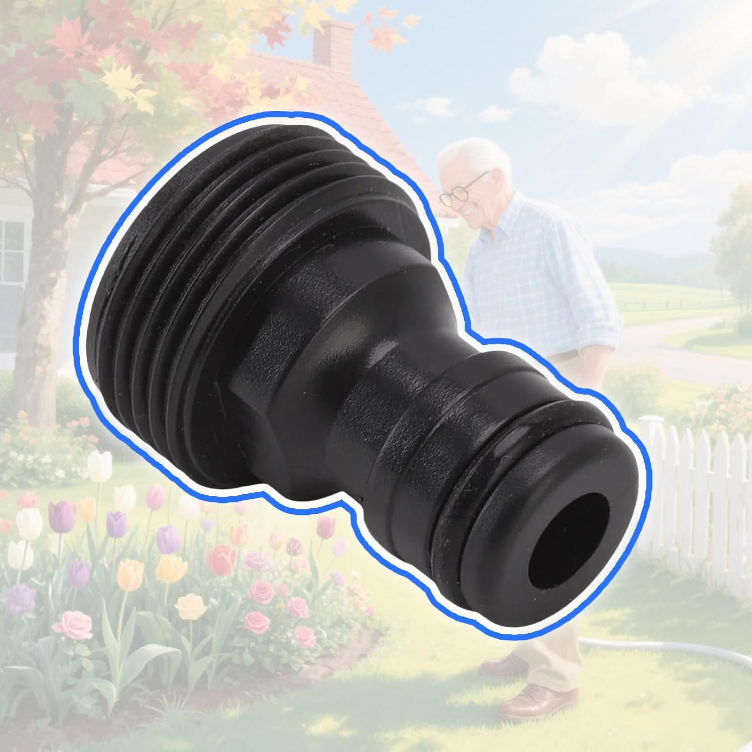 Detalle de VEHIRANS Garden Hose Connector Set, 3/4-Inch Internal Thread