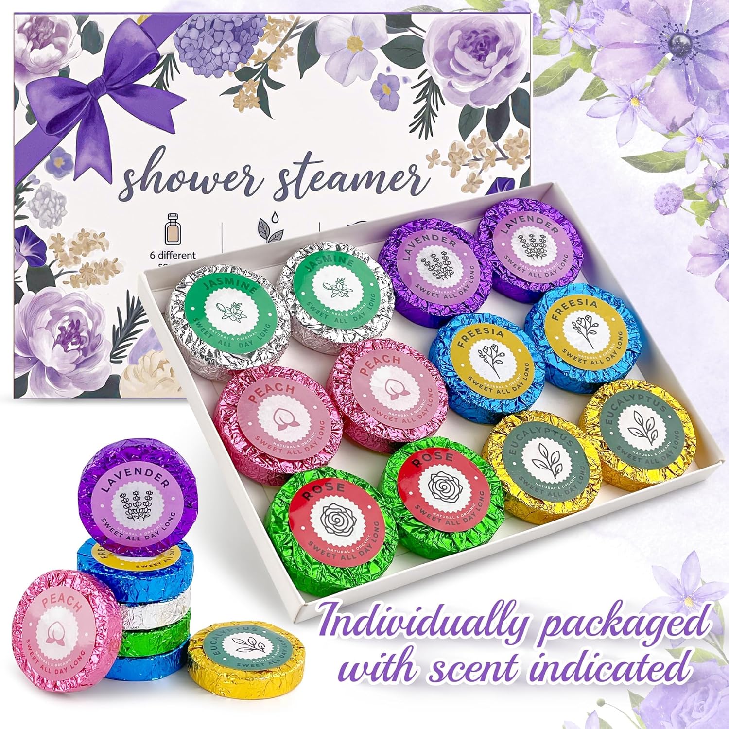 Detalle 2 de Shower Steamers Aromatherapy 12 Pack – Leoce