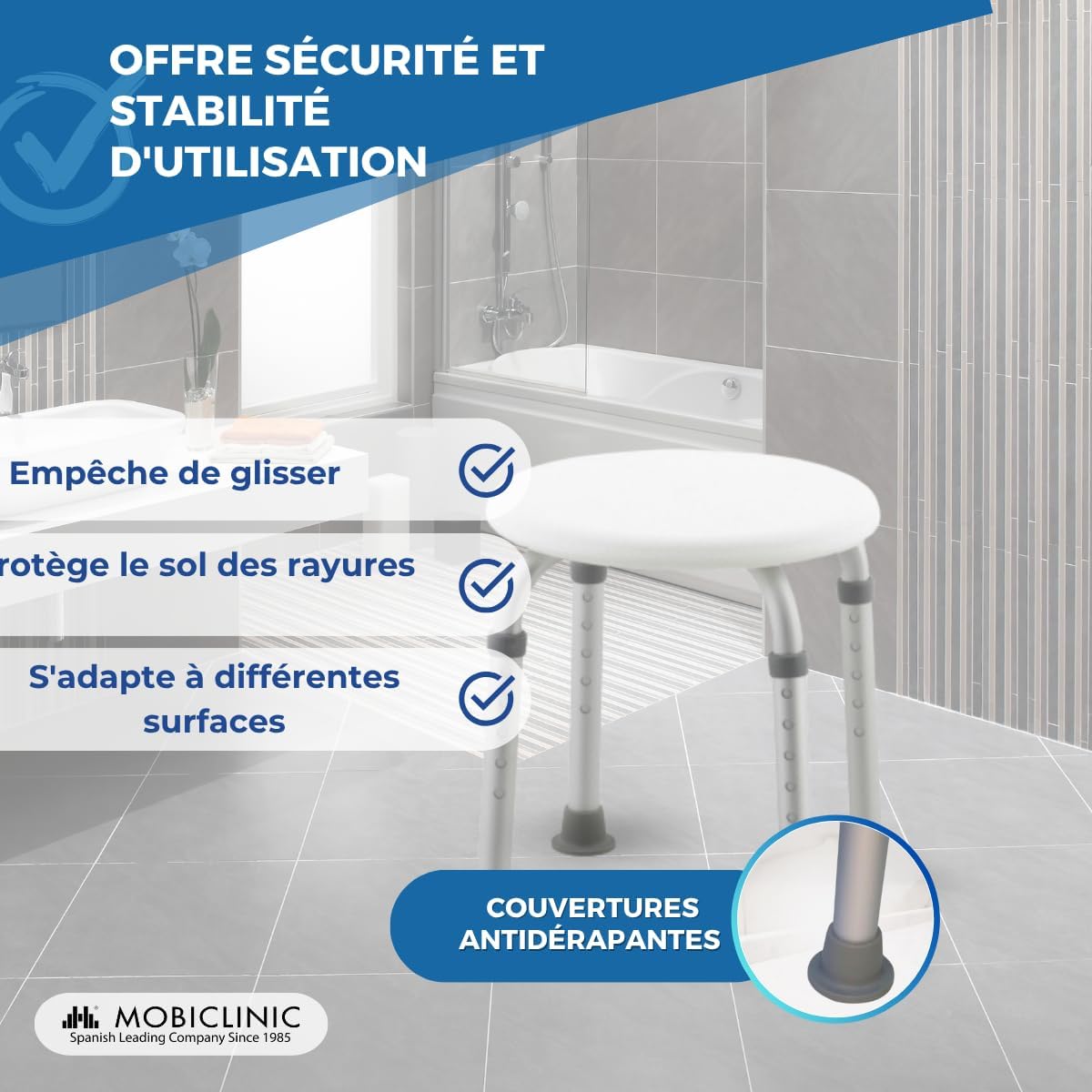 Thumbnail 4 de Mobiclinic Faro Tabouret de douche 100 kg