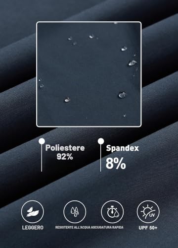 Detalle de Libin Pantaloni Trekking Donna Cargo Jogger Estivi 27" Blu Navy M