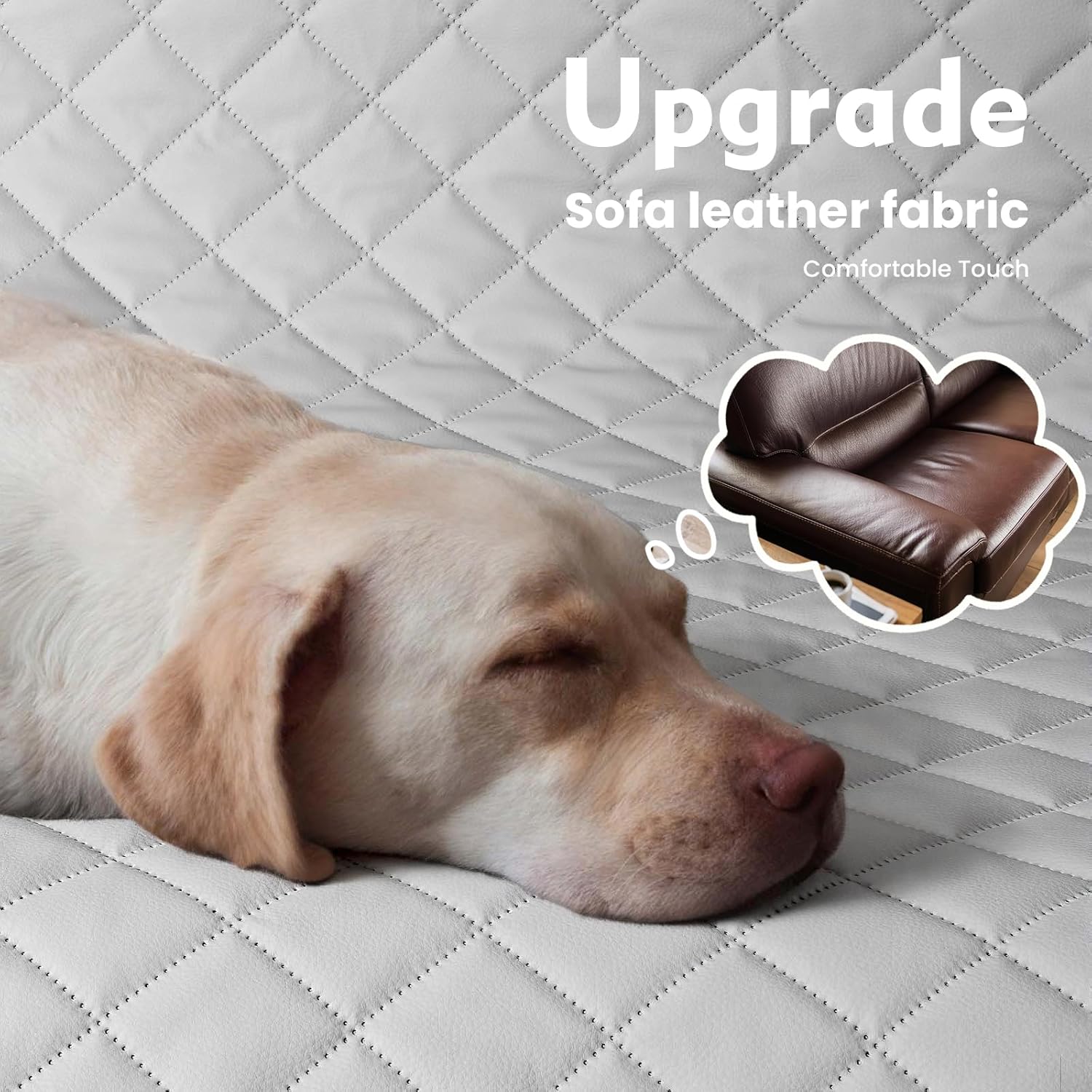 Detalle de Pecute housse de protection de siège chien pour grandes voitures/camions 145×73 cm, gris