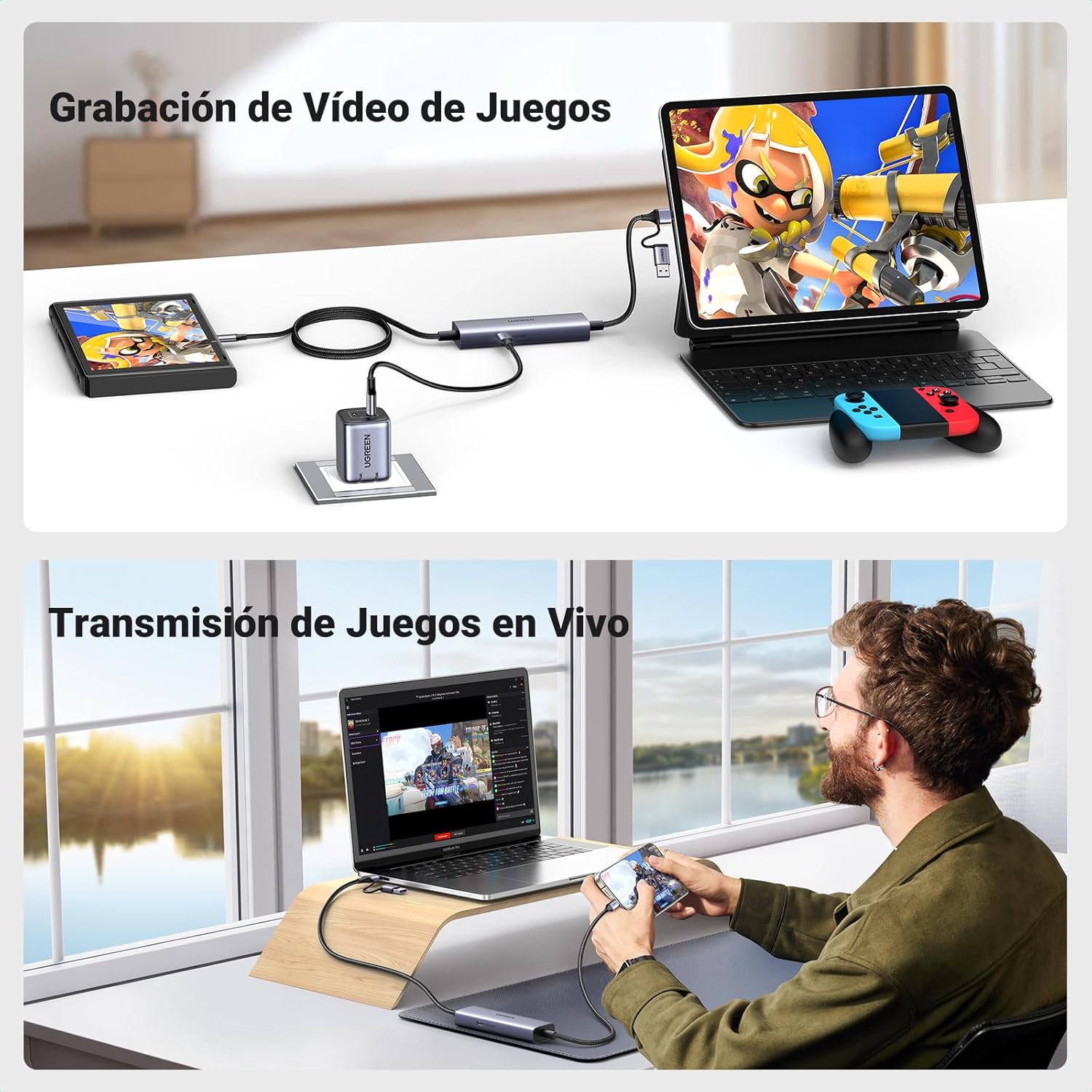 Detalle 2 de UGREEN Capturadora Vídeo HDMI 4K 30Hz para Streaming 🎥