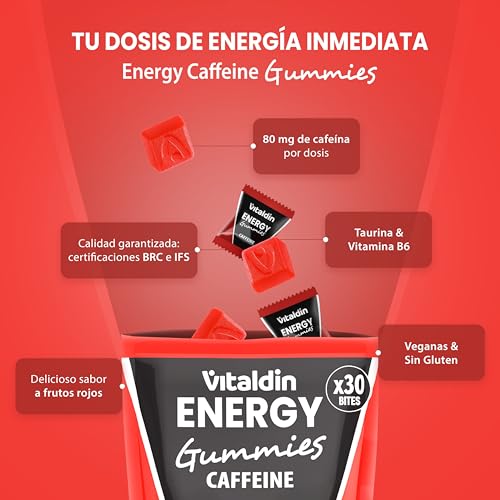 Thumbnail 1 de Vitaldin Sport Power Gummies Caffeine & Taurine - Vegano, 30 uds