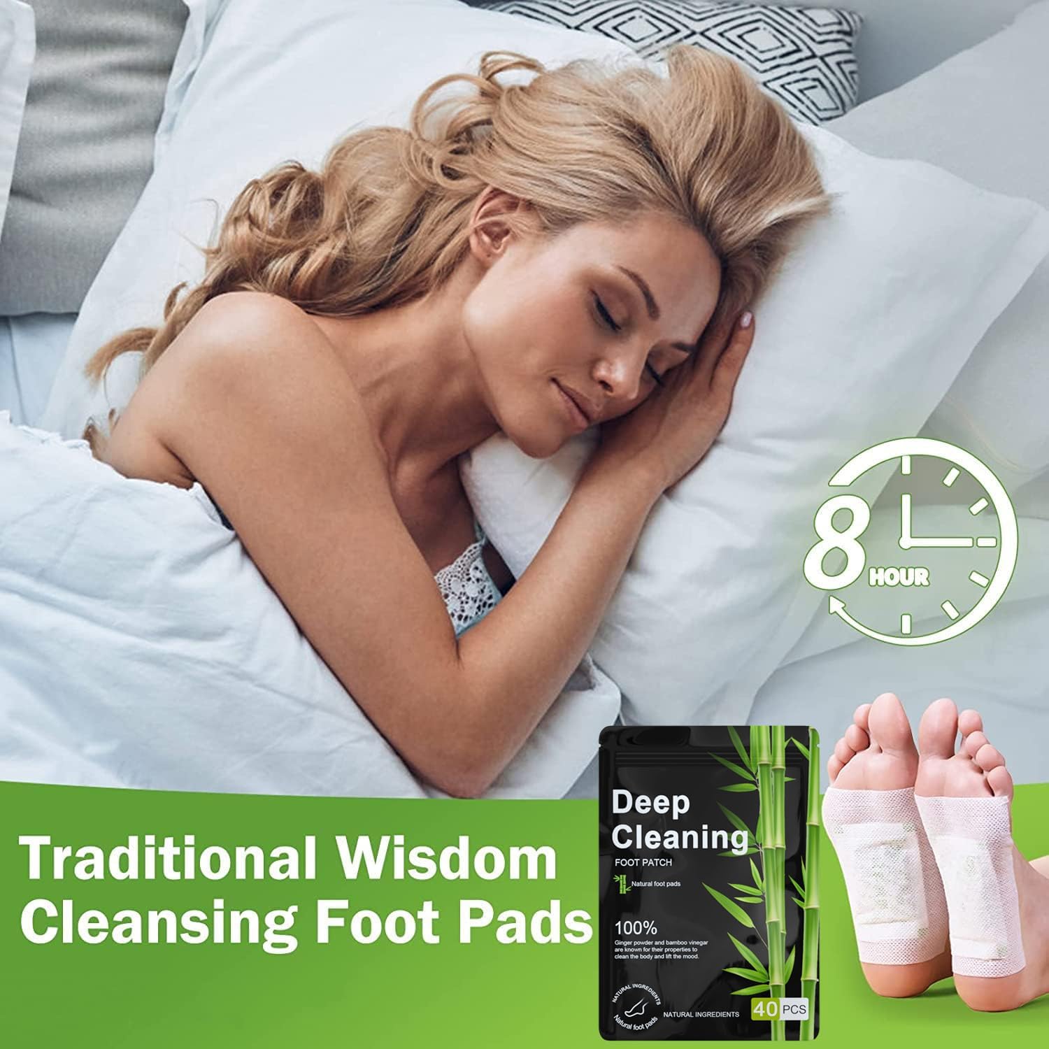 Detalle 2 de Foot Detox Patches, 40 Pcs – Natural Deep Cleansing Detox Foot Patches for Relieve Body Stress