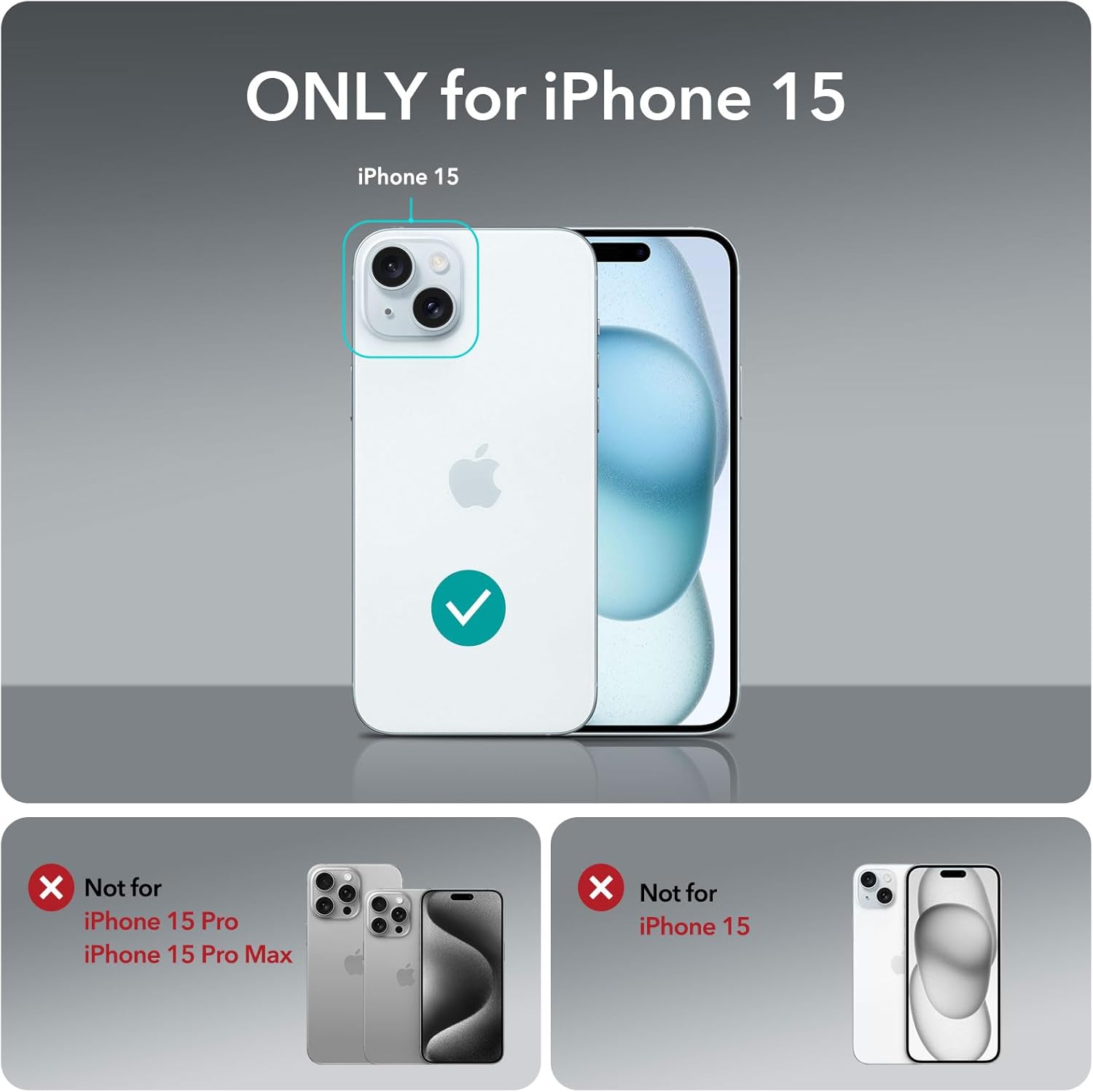 Thumbnail 1 de Coque ESR Transparente pour iPhone 15 – Fine et résistante aux chocs (Zero série)