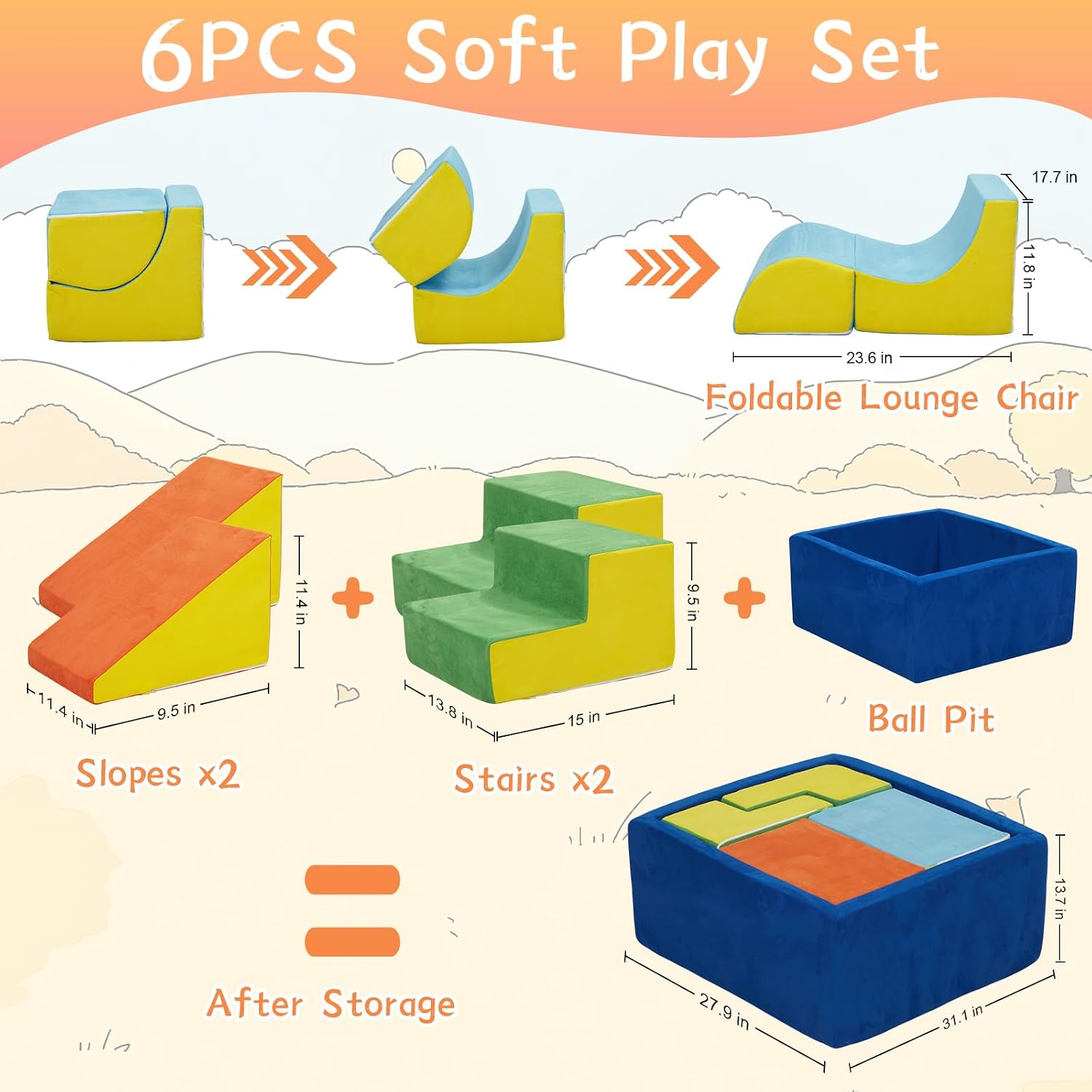 Thumbnail 4 de STAOLENE Soft Foam Climbing Blocks 6PCS