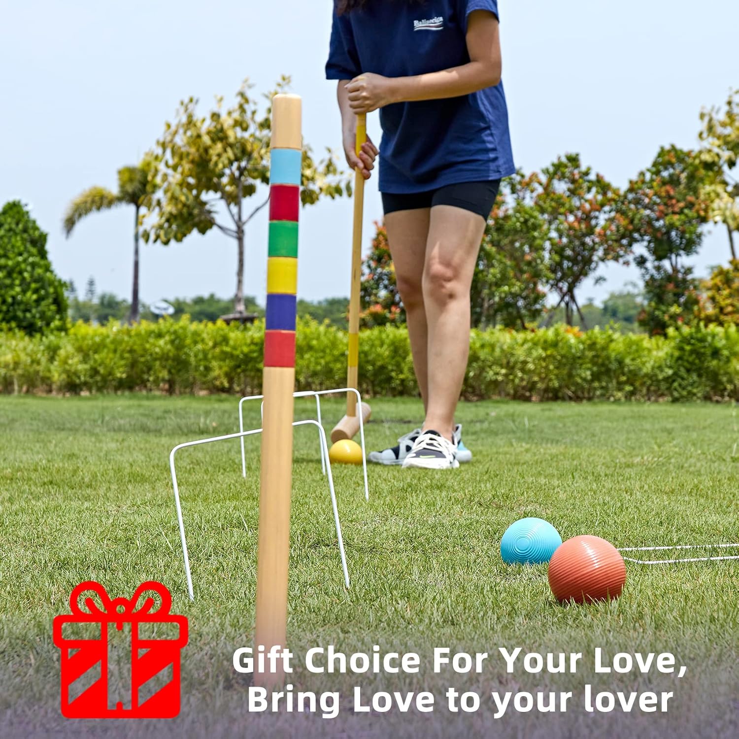 Thumbnail 6 de ApudArmis 32in Croquet Set with Six Mallets 🏏