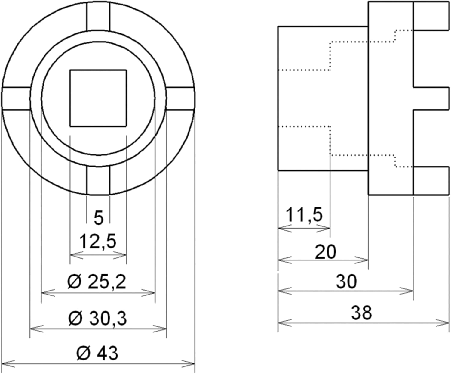 Thumbnail 1 de BGS 5360 douille pour écrous d’essieu de rotation Suzuki (carré 12,5 mm)