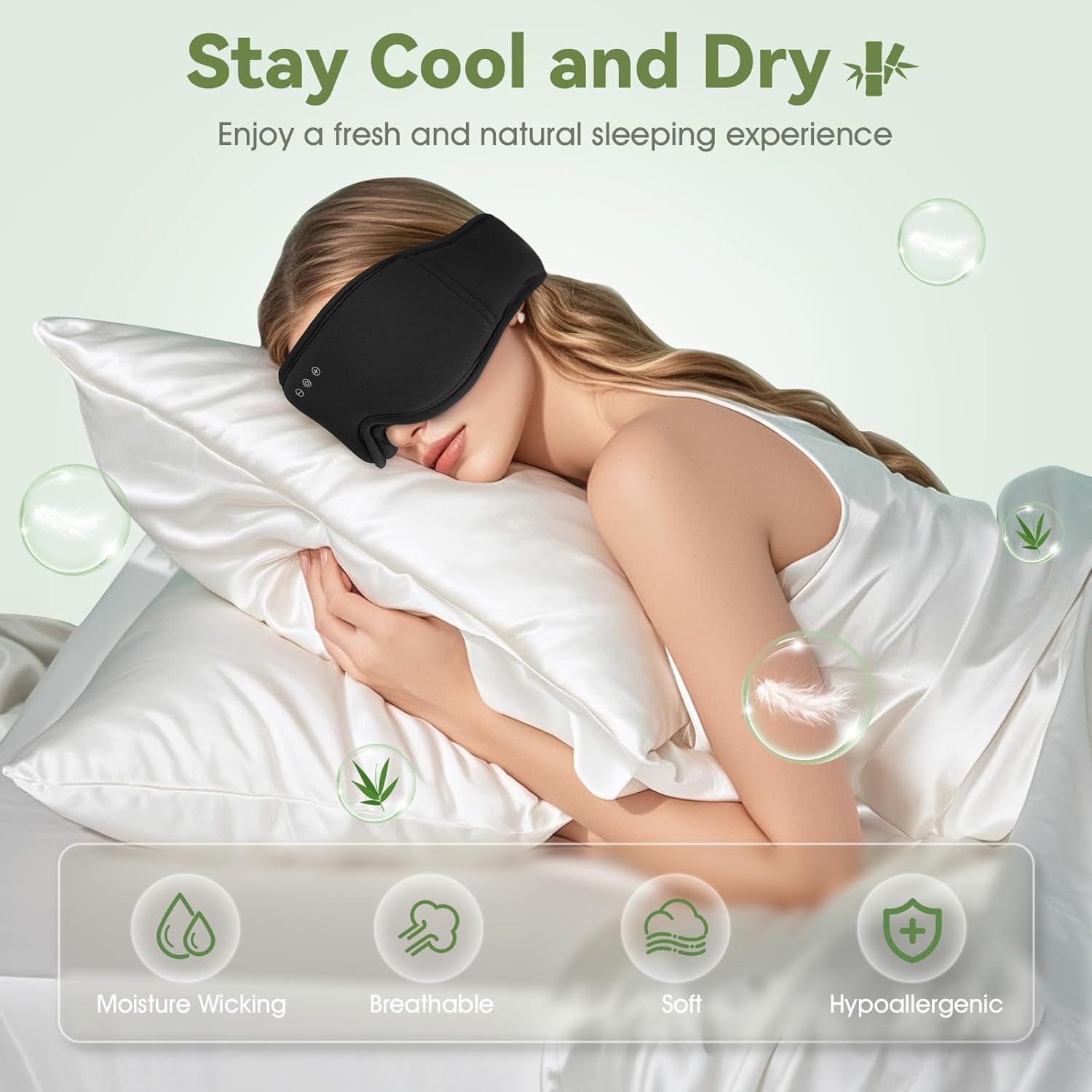 Thumbnail 2 de MUSICOZY Sleep Mask Headphones 100% Blackout