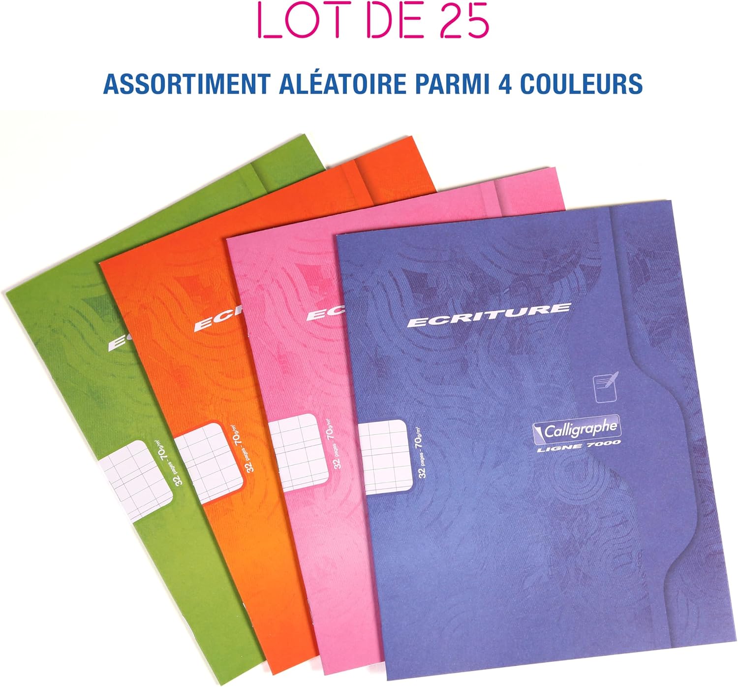 Detalle 2 de Calligraphe 18011Cpack: quaderni carta 17x22 cm, 32 fogli, copertina PP, set multicolore