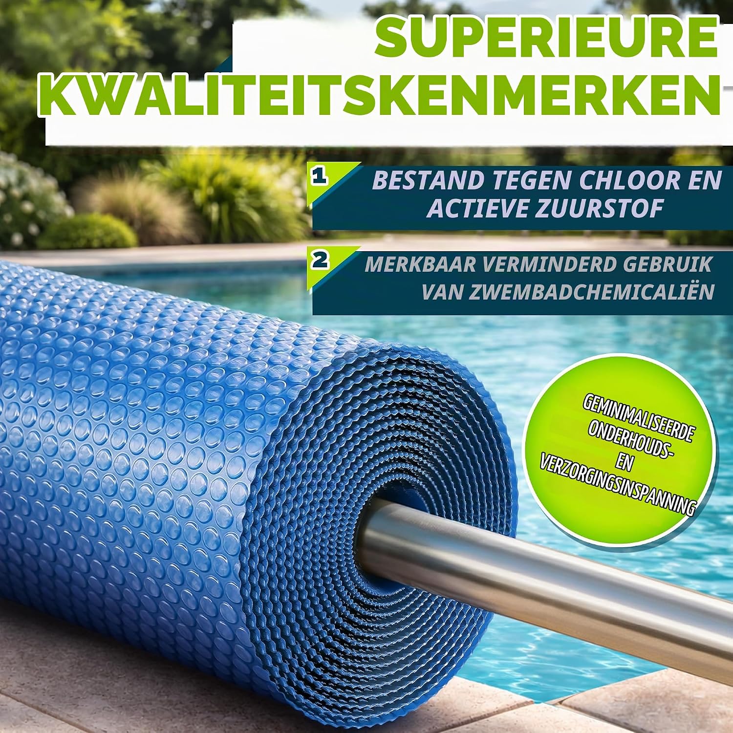 Detalle de tillvex TVPPF zwembadzeil 366 cm, 400 µm PE-zonnefolie