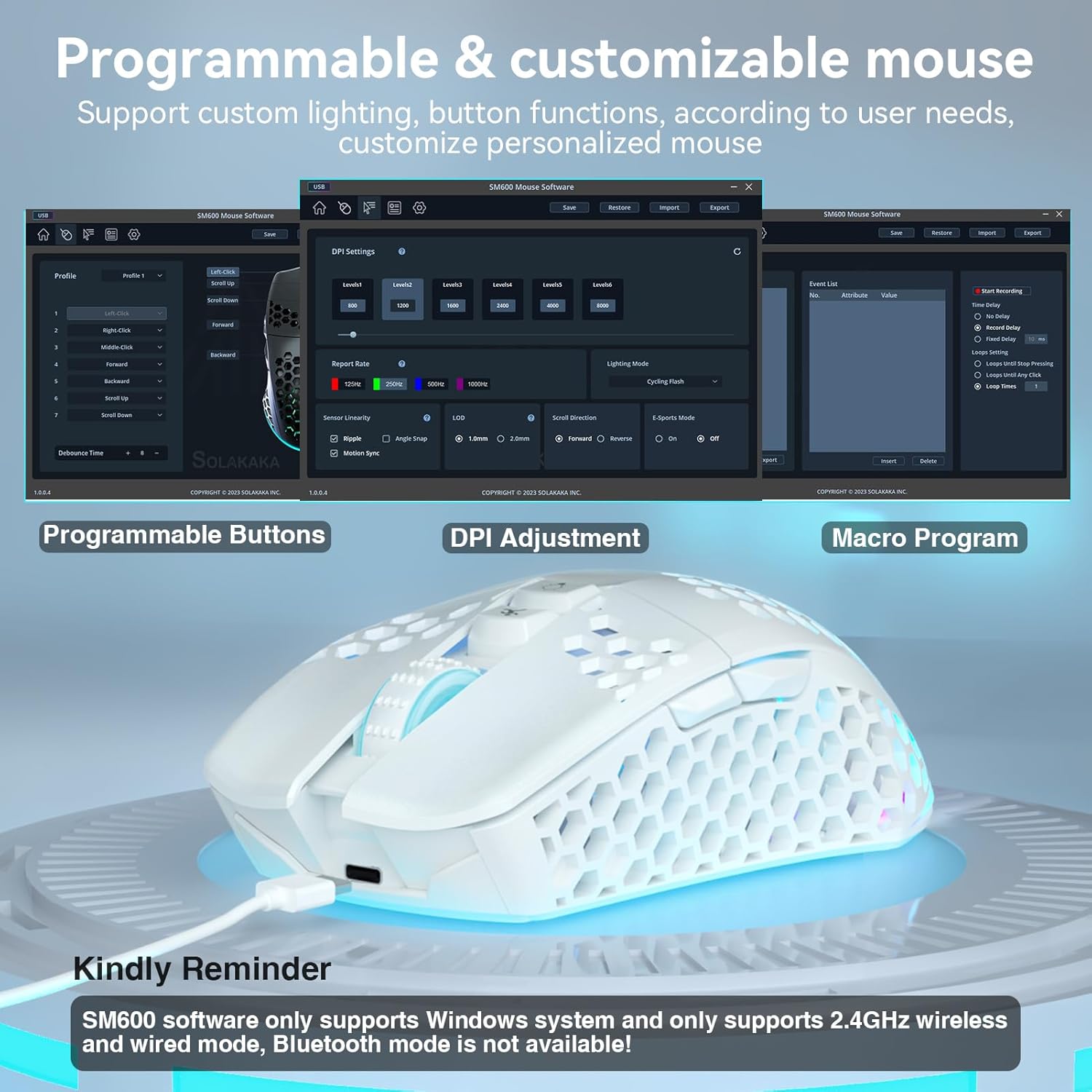 Thumbnail 5 de SOLAKAKA SM600 Wireless Gaming Mouse 600mA 🔌