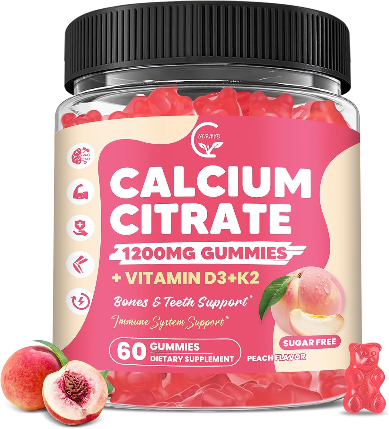 Detalle de Calcium Citrate Gummies 1200 mg