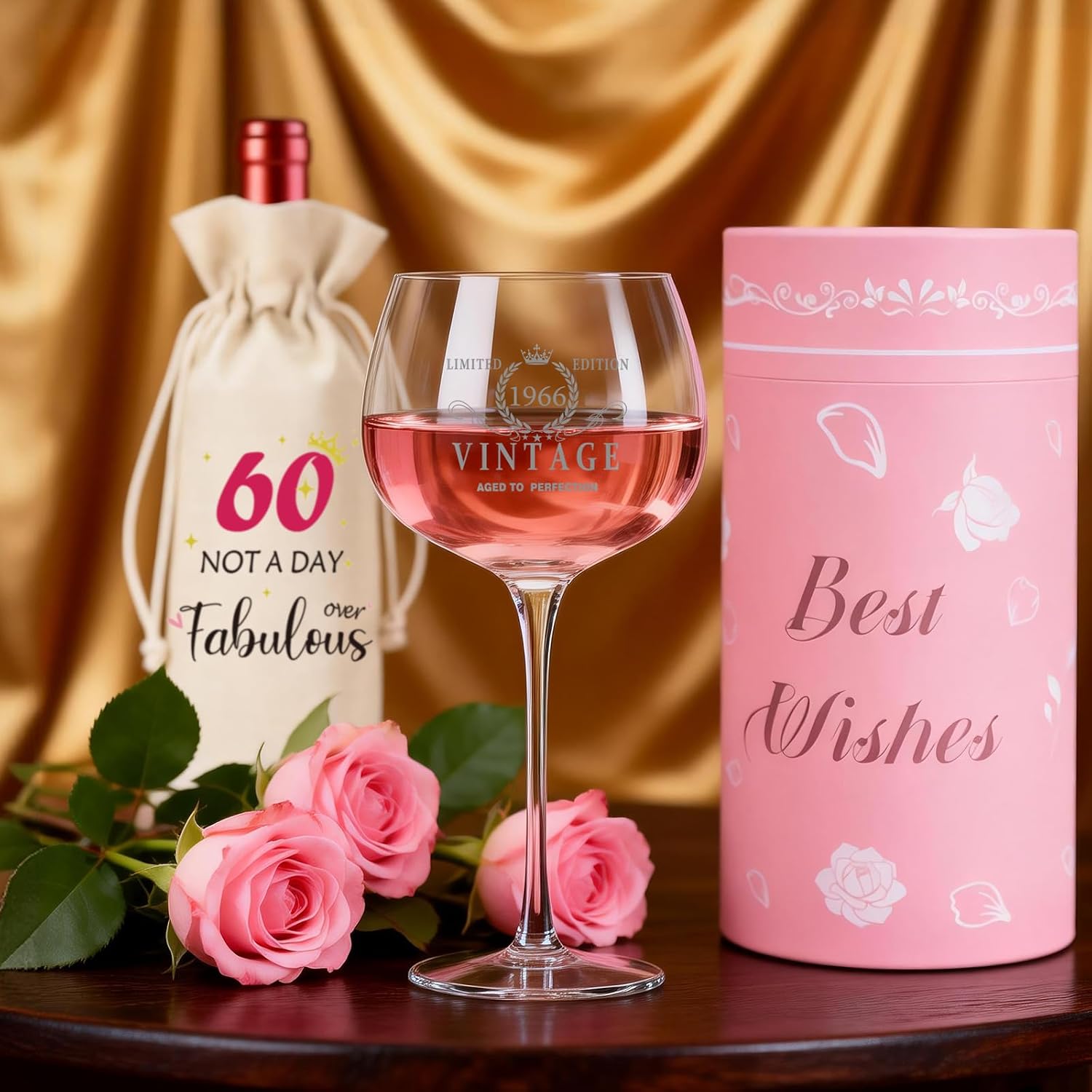 Detalle de SHXWELL 60th birthday wine glass, Vintage 1966