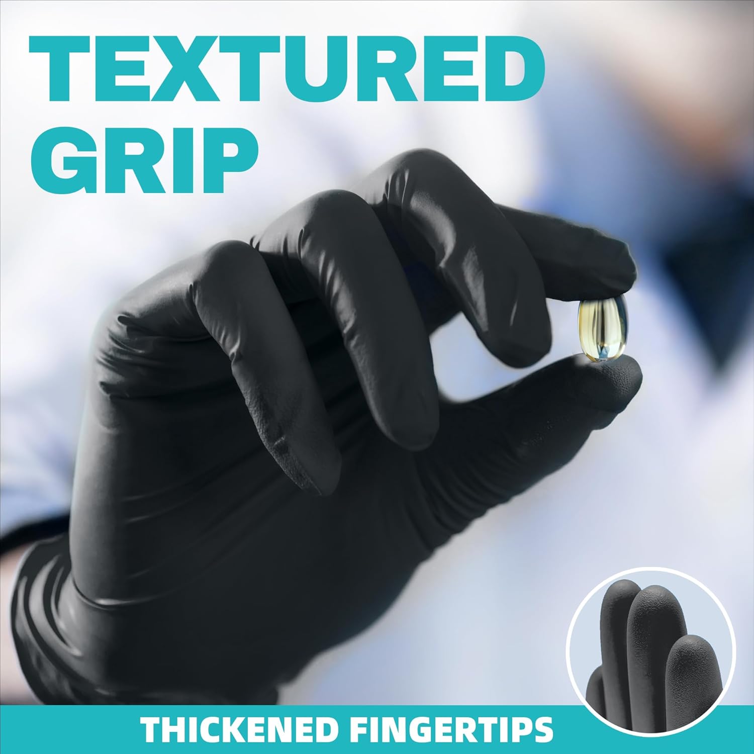 Thumbnail 2 de Beastek Black 100pcs Nitrile Gloves 4Mil 🧤