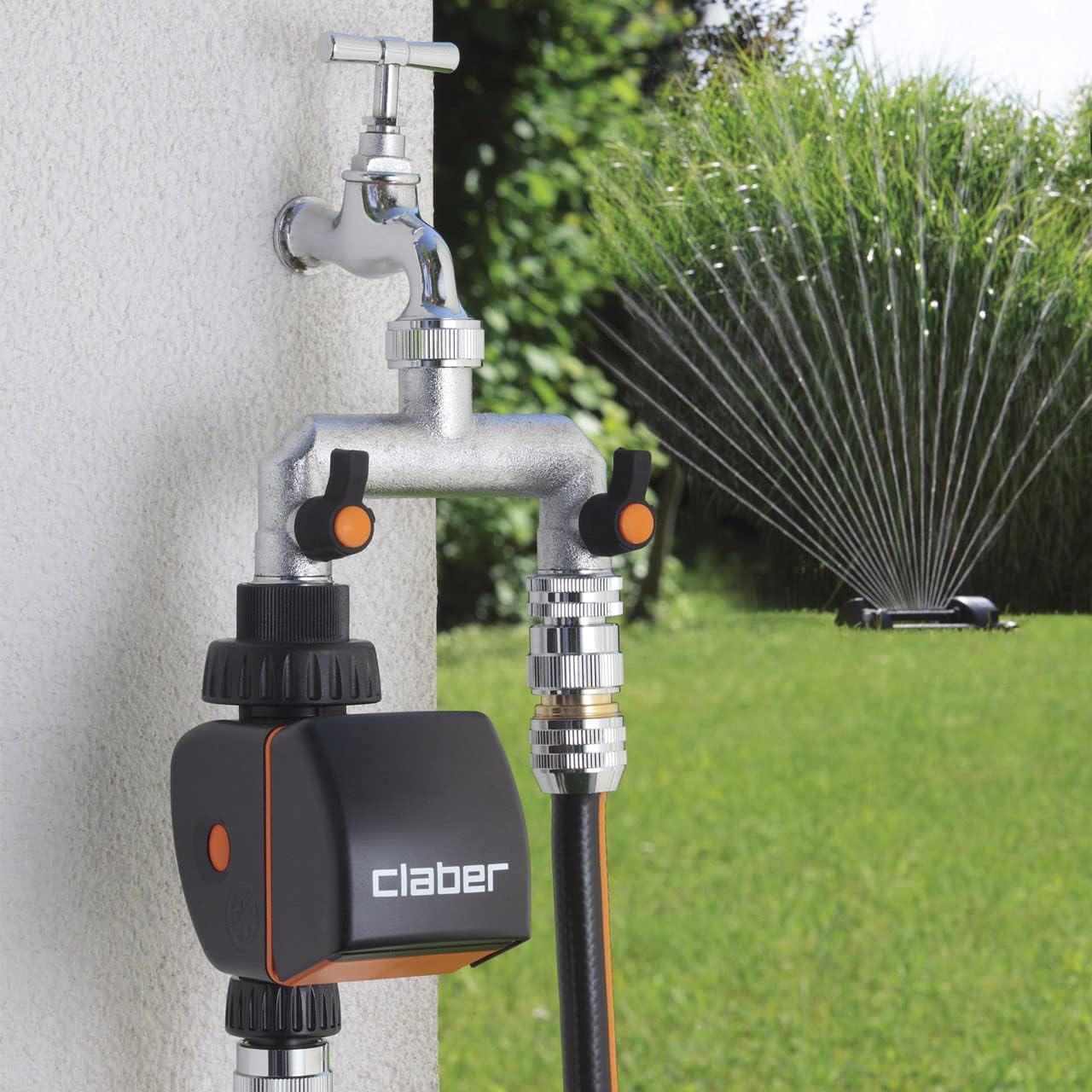 Thumbnail 2 de Prise 2 voies réglable fil 3/4" en laiton chromé pour raccords rapides Quick-Click