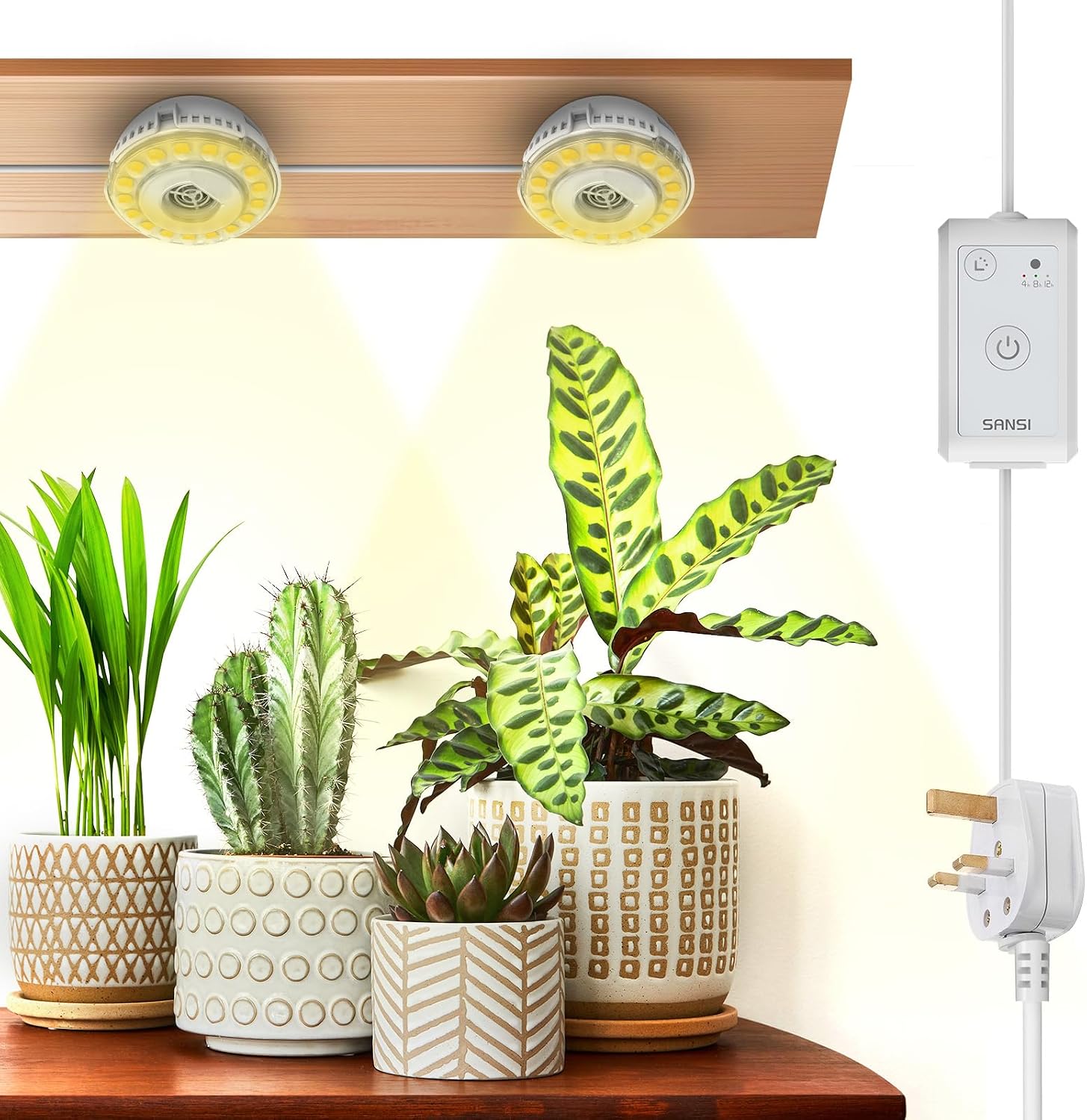 Detalle de SANSI Dimmable Puck Grow Light 150W 🌱