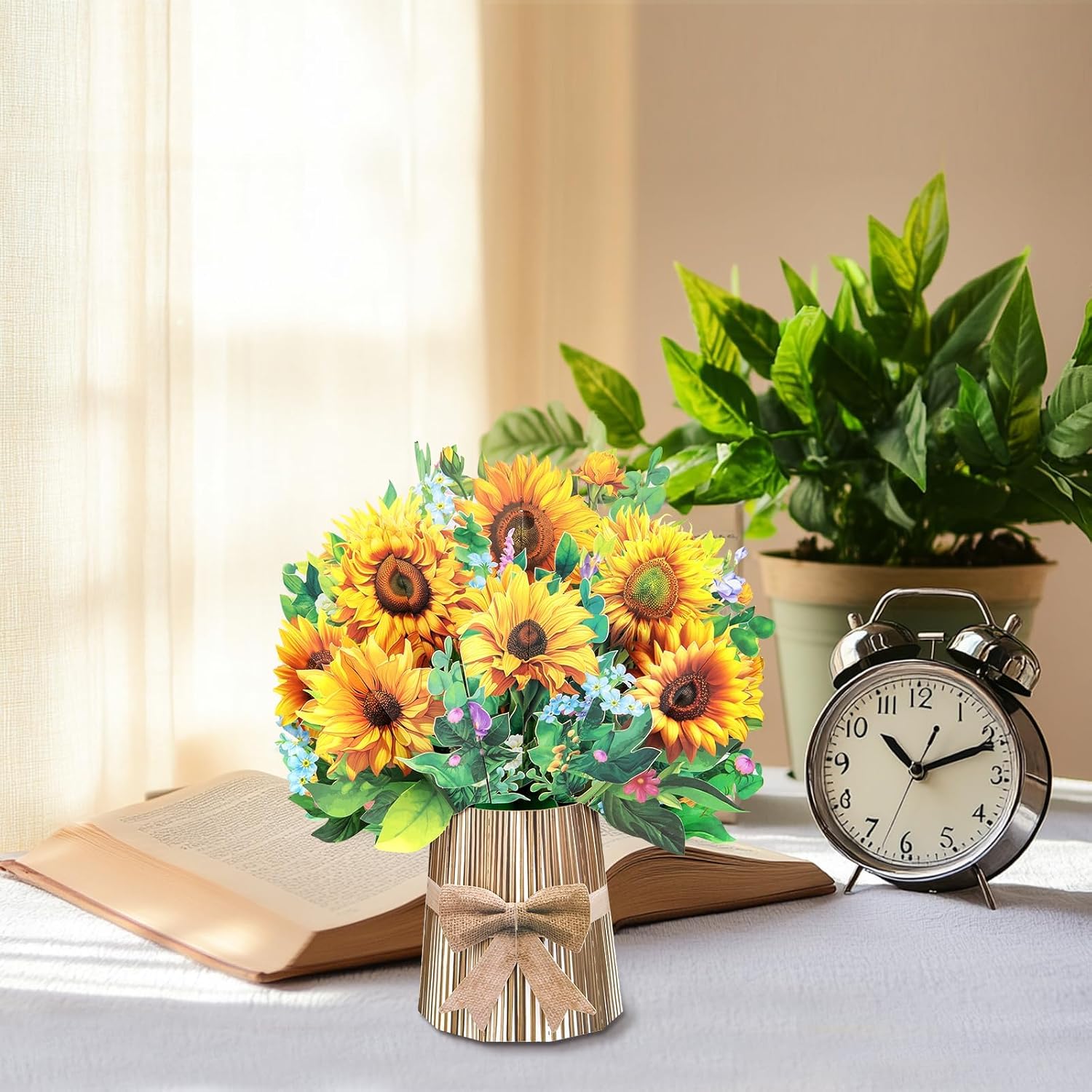 Thumbnail 6 de Sunflower Big Pop Up Card – 13-Inch Paper Flower Bouquet