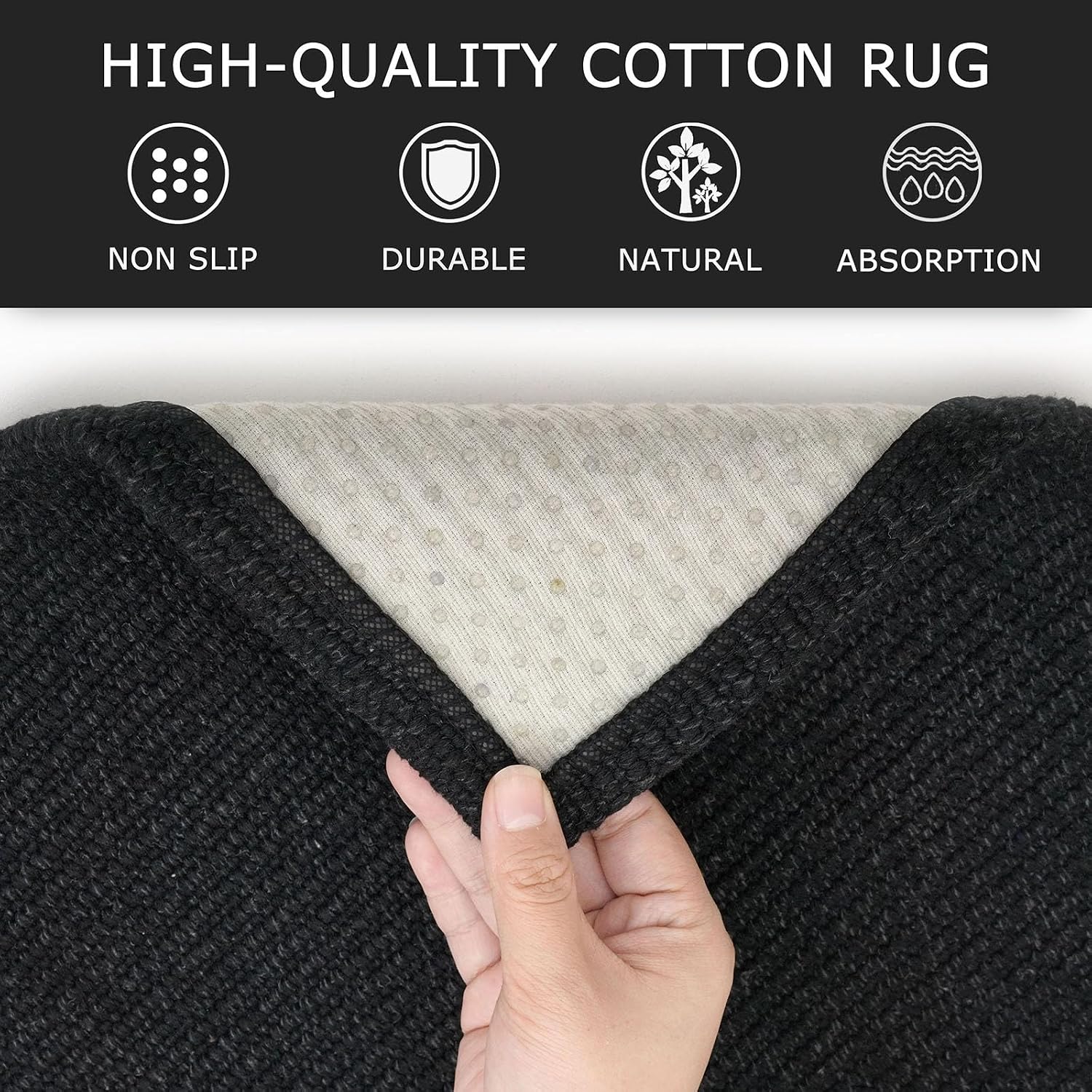 Thumbnail 5 de KOZYFLY Washable Area Rug 2x3 ft Non-Slip Entryway Rug