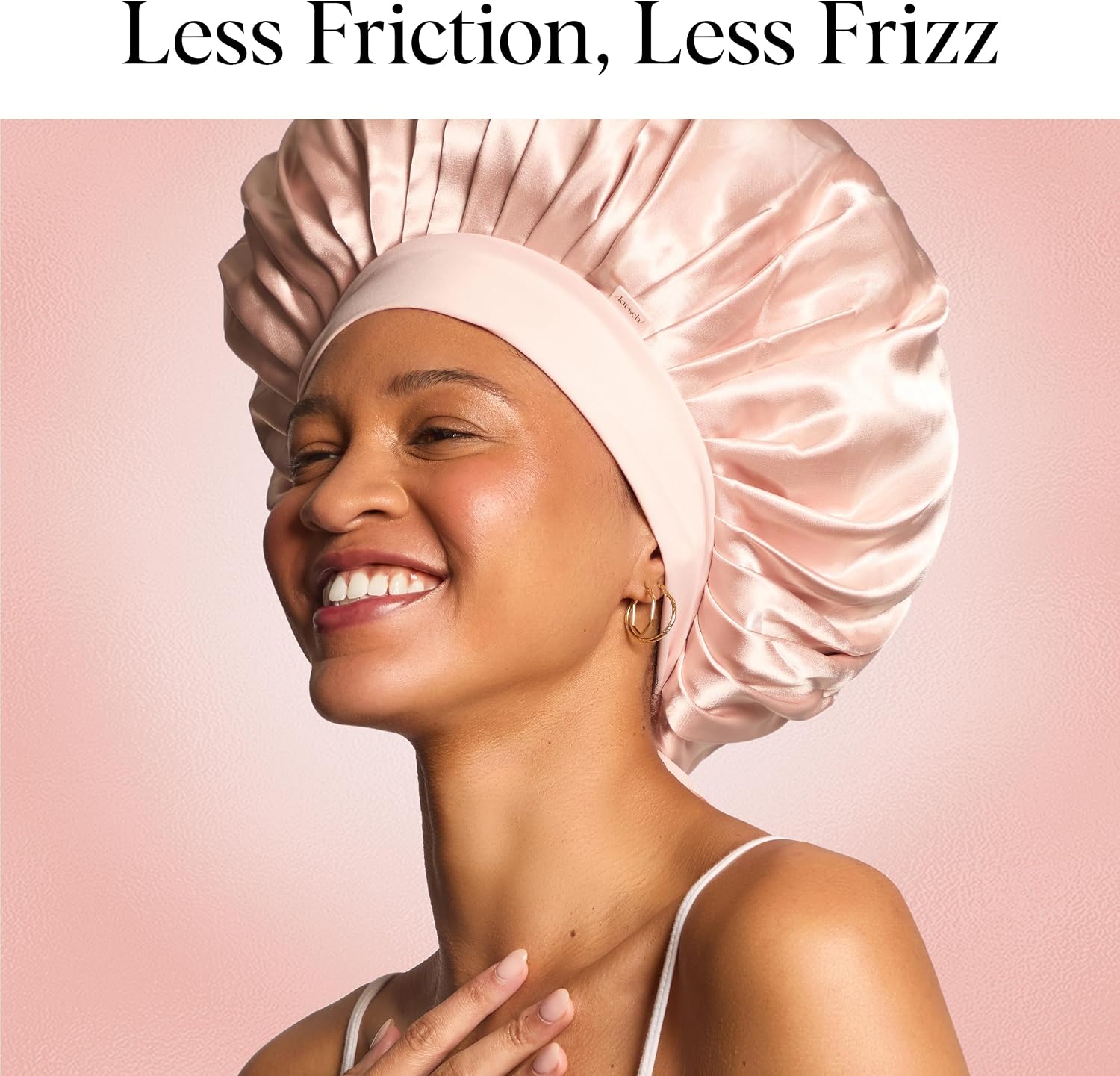 Thumbnail 6 de Kitsch XL Satin Bonnet, Adjustable Sleep Cap for Curly Hair, Blush