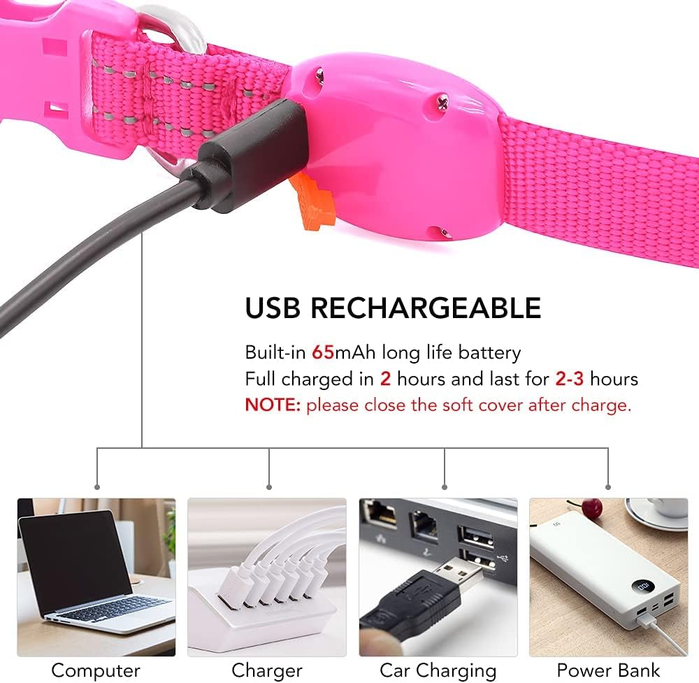 Detalle 1 de YFbrite LED Cat Collar USB rechargeable 1 LED