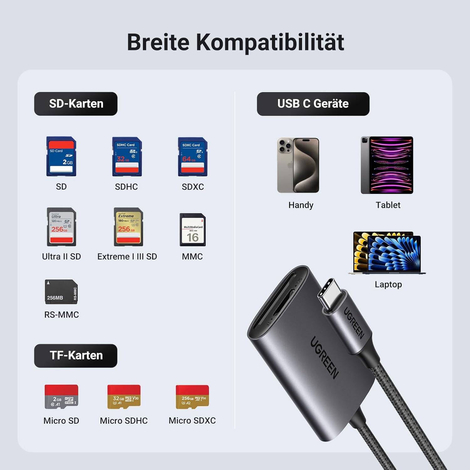 Thumbnail 4 de UGREEN USB C Kartenleser 312 MB/s