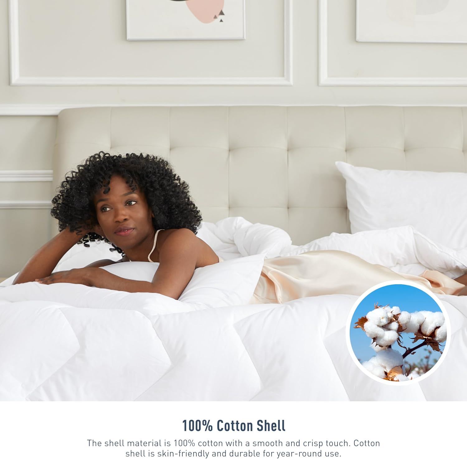 Detalle de HOMTEC Duvet Insert Twin 100% Cotton Comforter
