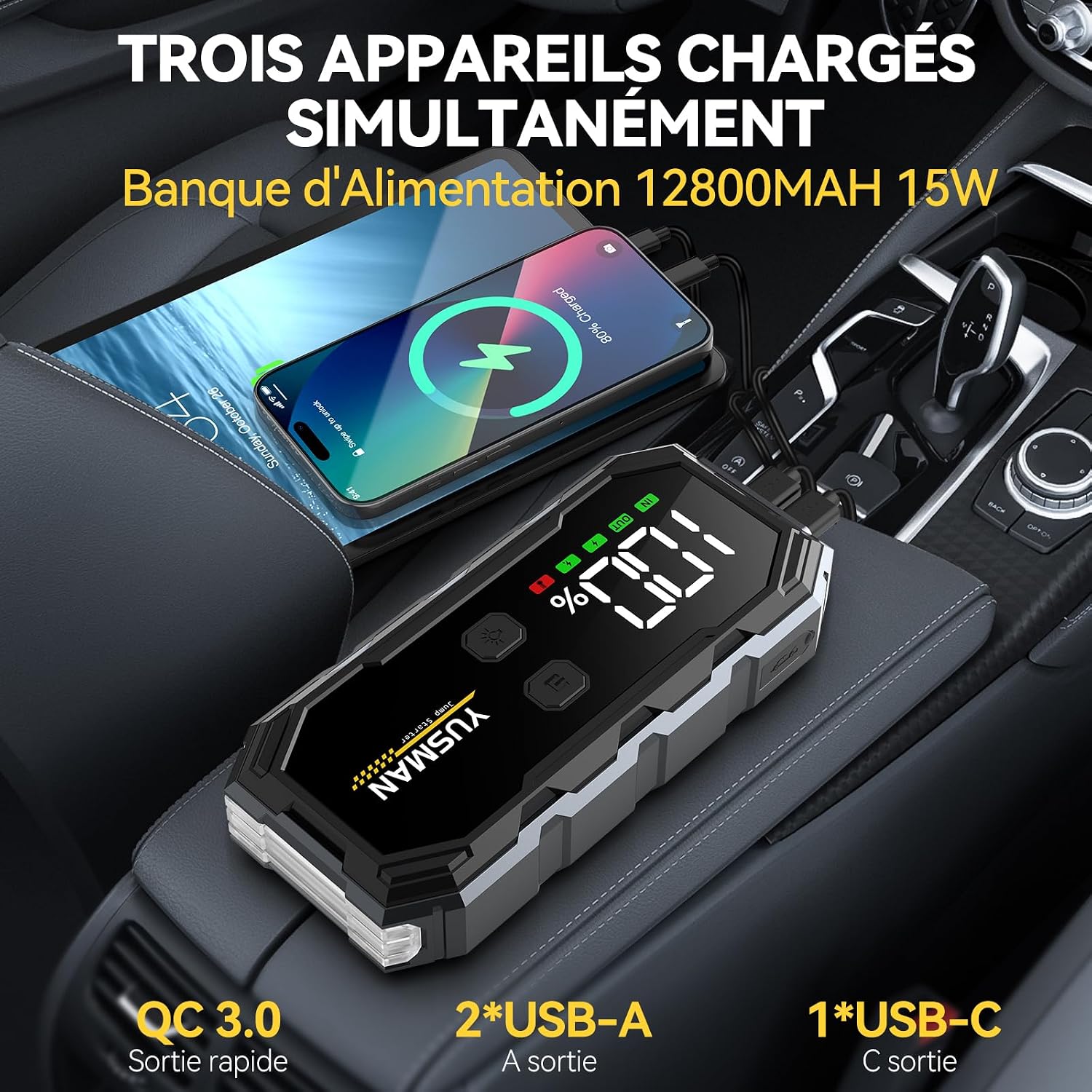 Detalle 2 de YUSMAN Booster 6000A pour démarrage 12V