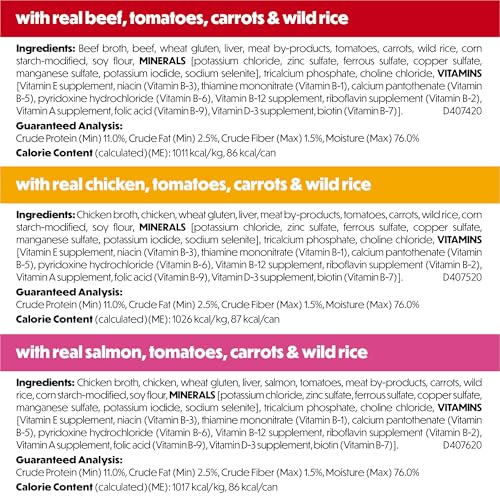 Detalle de Purina Beneful Small Breed Wet Dog Food Variety Pack in Gravy (3 oz cans) — Real Beef, Chicken & Salmon