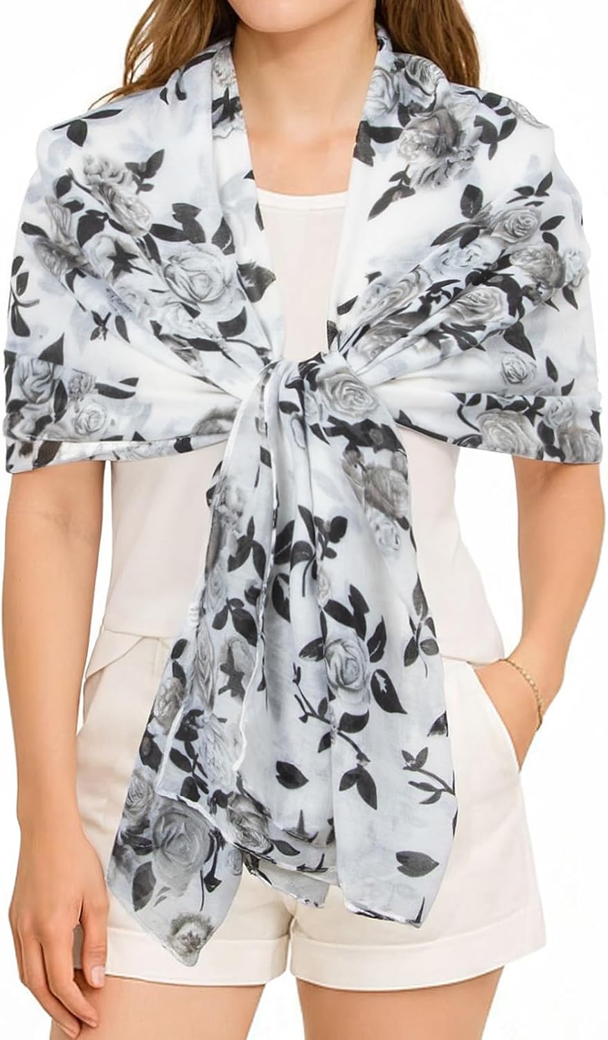 Thumbnail 4 de RIIQIICHY Foulard Donna: Sciarpa Grande 180x90 cm in poliestere, leggera ed elegante