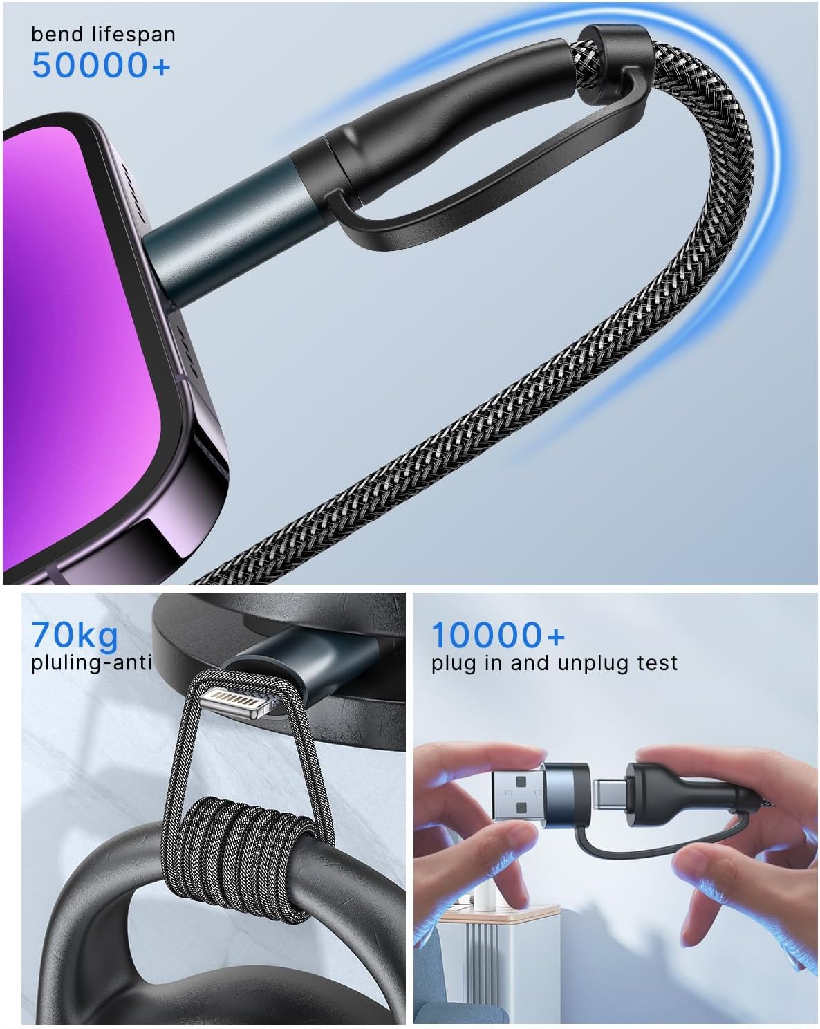 Thumbnail 5 de XUDUO 4-in-1 USB C Cable 60W PD