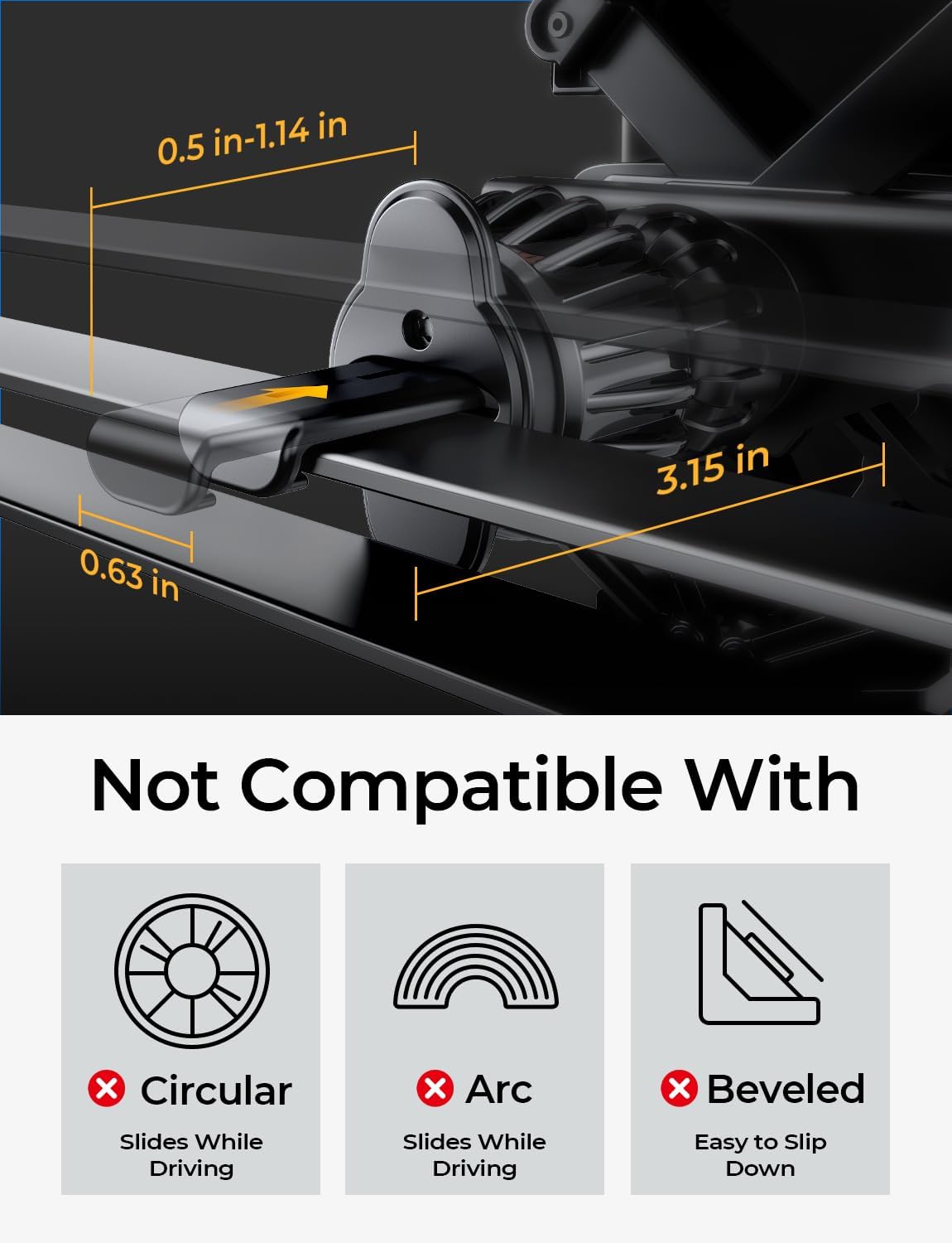 Thumbnail 4 de AINOPE 2025 Gravity Car Phone Holder 4–7"