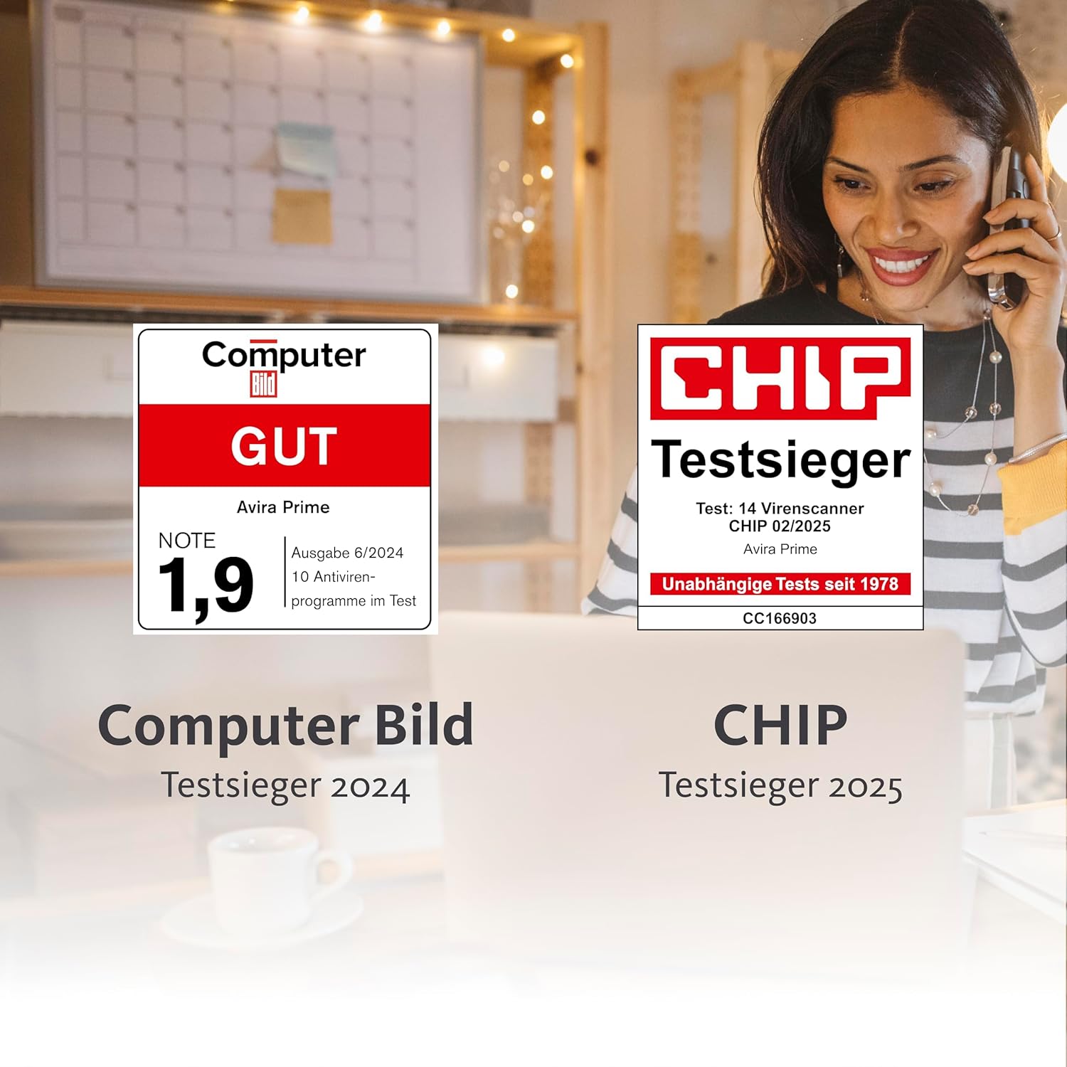 Detalle de Avira Prime (5 Geräte) – Antivirus & Security für 1 Jahr mit Aktivierungscode per E-Mail