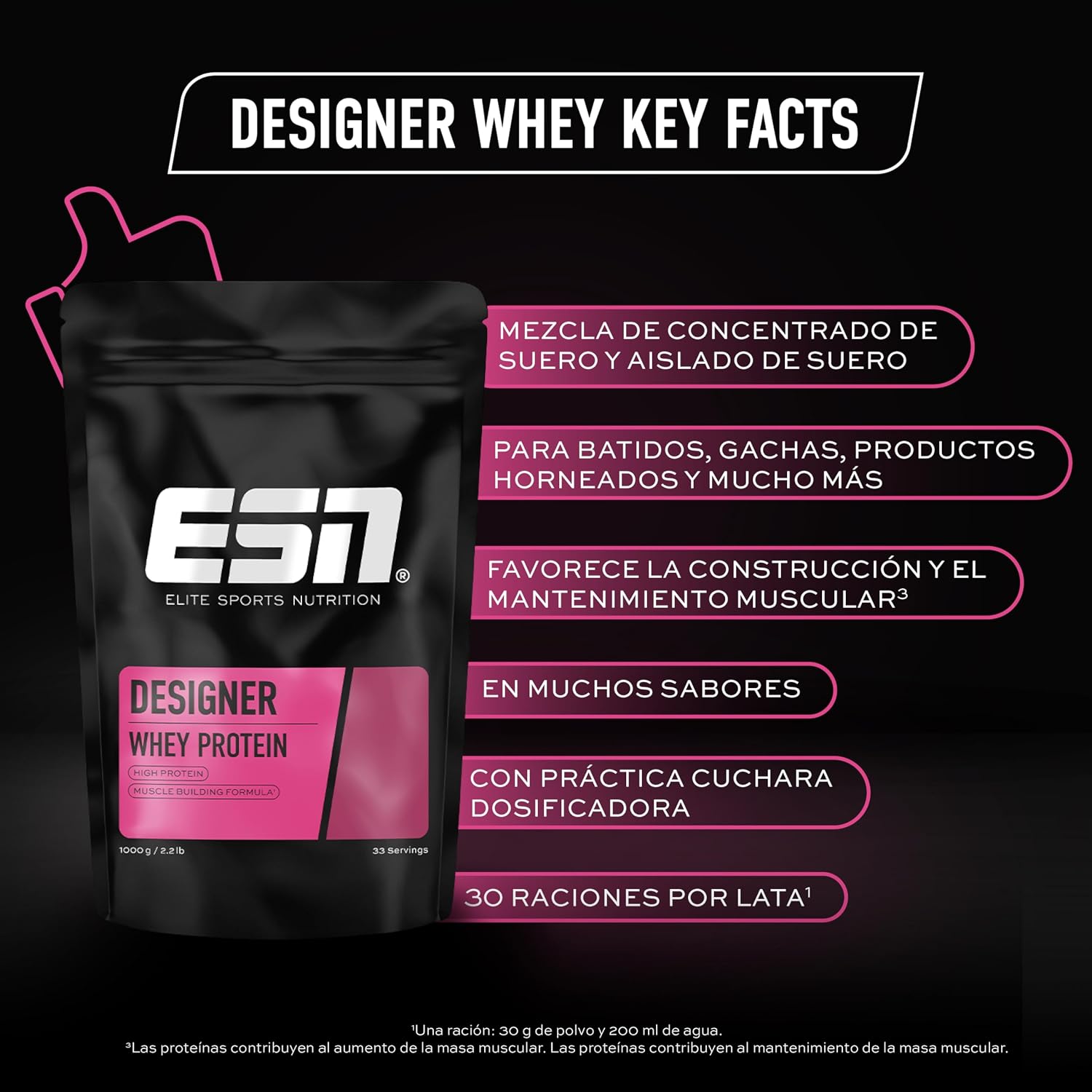 Detalle de ESN Designer Whey Protein 1 kg