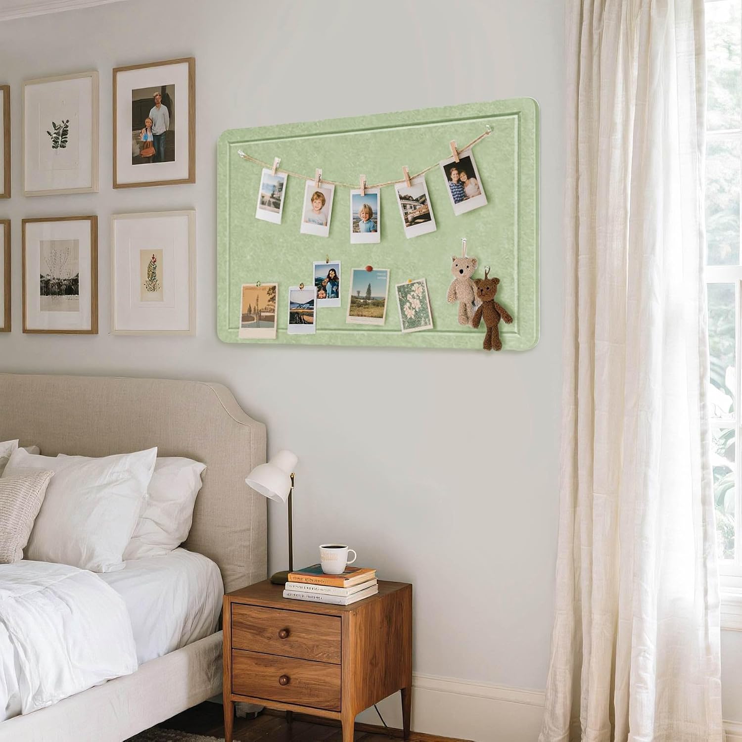 Thumbnail 6 de lightomorrow AA-90120-119 Felt Bulletin Board, 48 x 36 Inches, Avocado Green