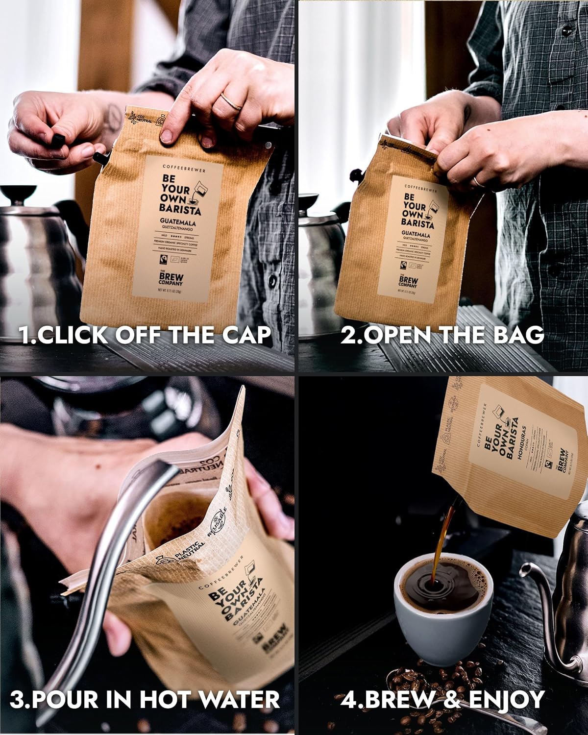 Detalle 2 de GROWER'S CUP Weihnachts-Geschenkset mit 5 Coffee Brewers – Gourmet-Kaffee aus aller Welt