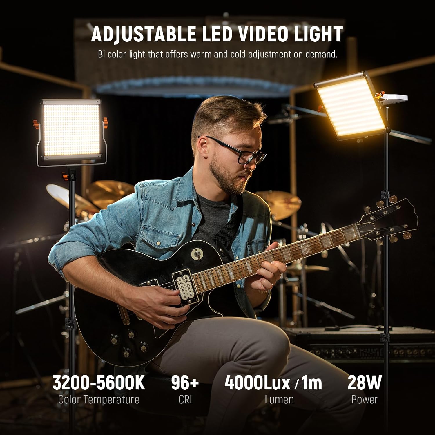 Thumbnail 1 de Neewer 480 LED Bi‑Color Video Light Kit 5600K