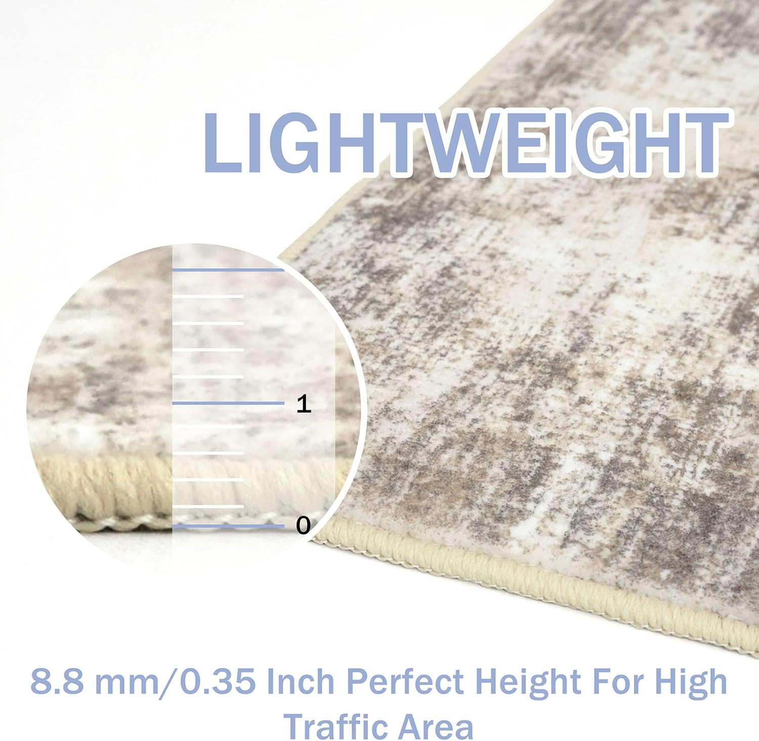 Thumbnail 4 de IOHOUZE Abstract Runner Rug 2x10 Ft: washable, non-slip modern entryway