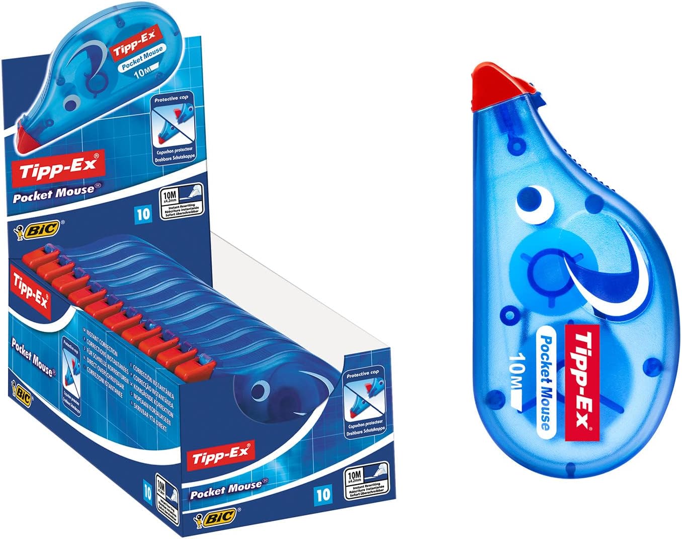 BIC Tipp-Ex Pocket Mouse cinta correctora 10 m