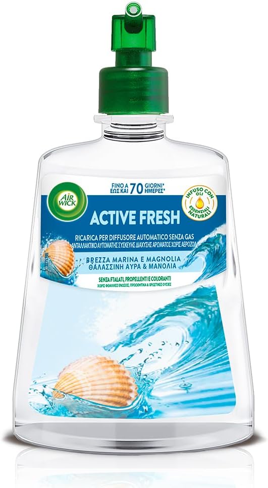 Thumbnail 1 de Airwick Active Fresh Deodorante per Ambienti – Ricariche Brezza Marina e Magnolia (Confezione da 4, 228 ml cadauna)